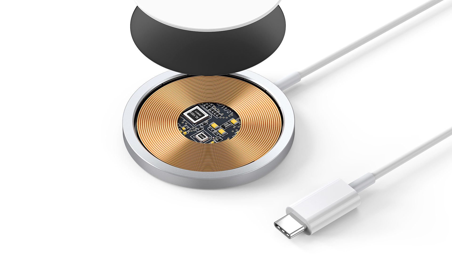 Apple Magsafe wireless charger 3D model 3D model_1