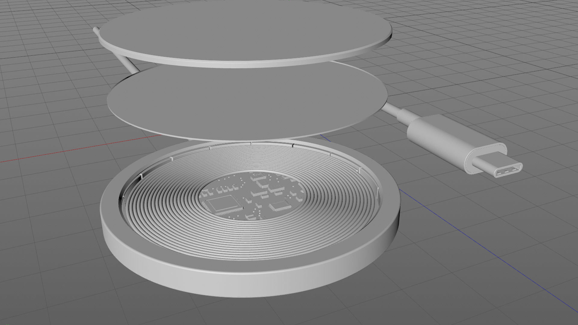 Apple Magsafe wireless charger 3D model 3D model_11
