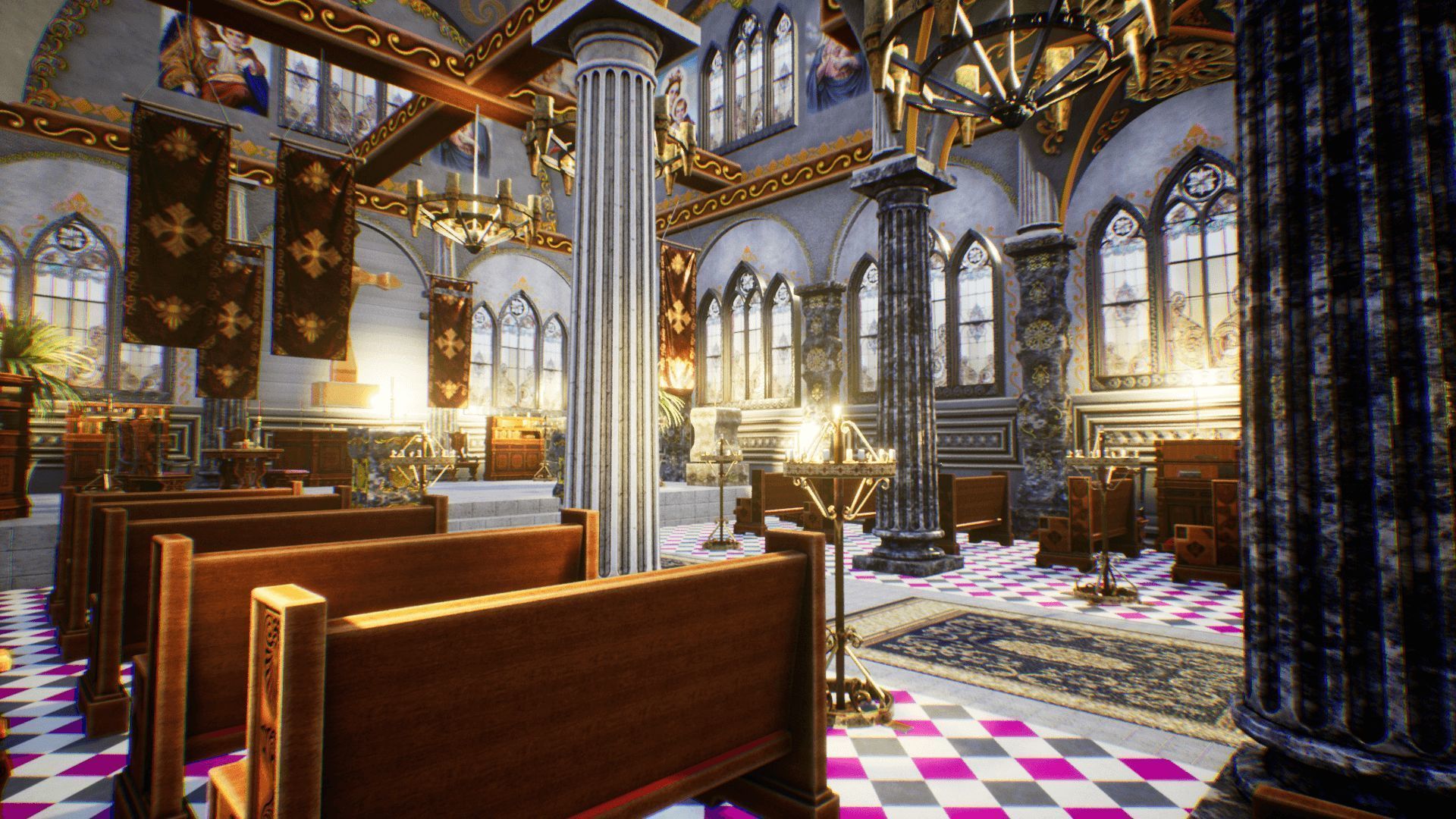 Church 3 Unreal Engine Low-poly 3D model_4