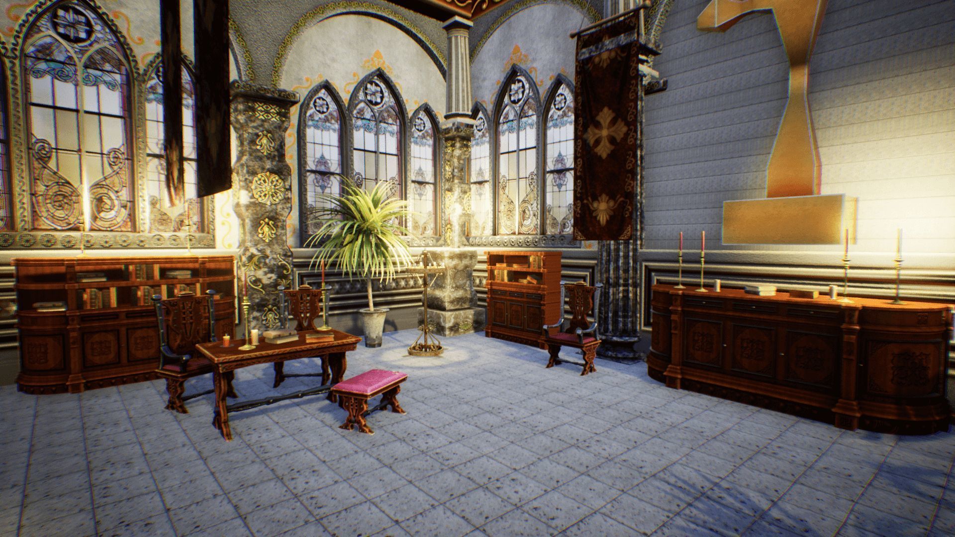 Church 3 Unreal Engine Low-poly 3D model_5
