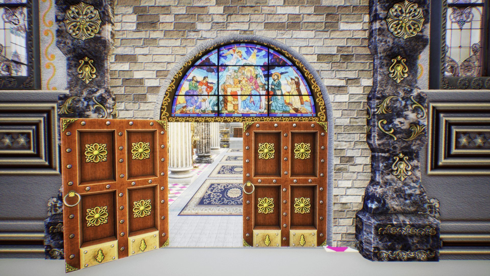 Church 3 Unreal Engine Low-poly 3D model_10
