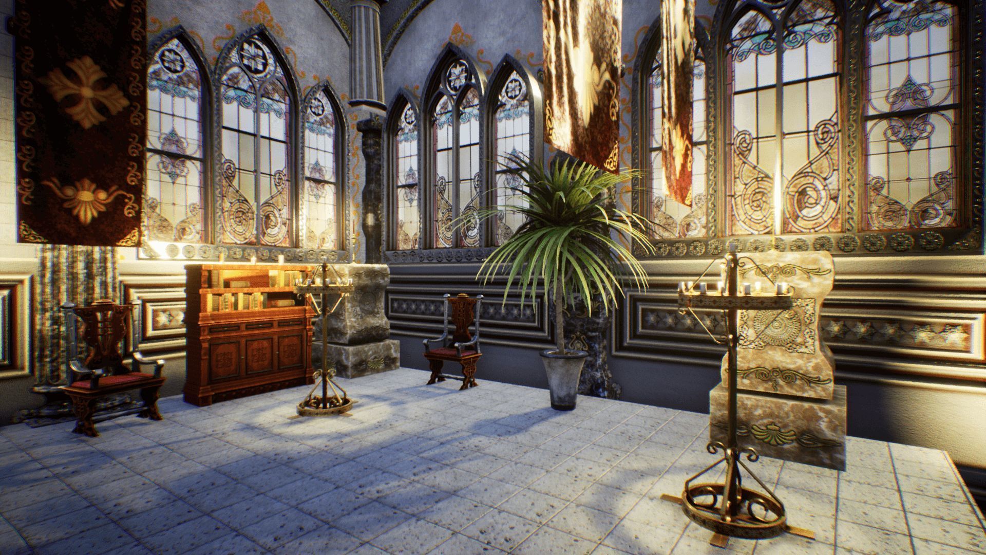 Church 3 Unreal Engine Low-poly 3D model_6