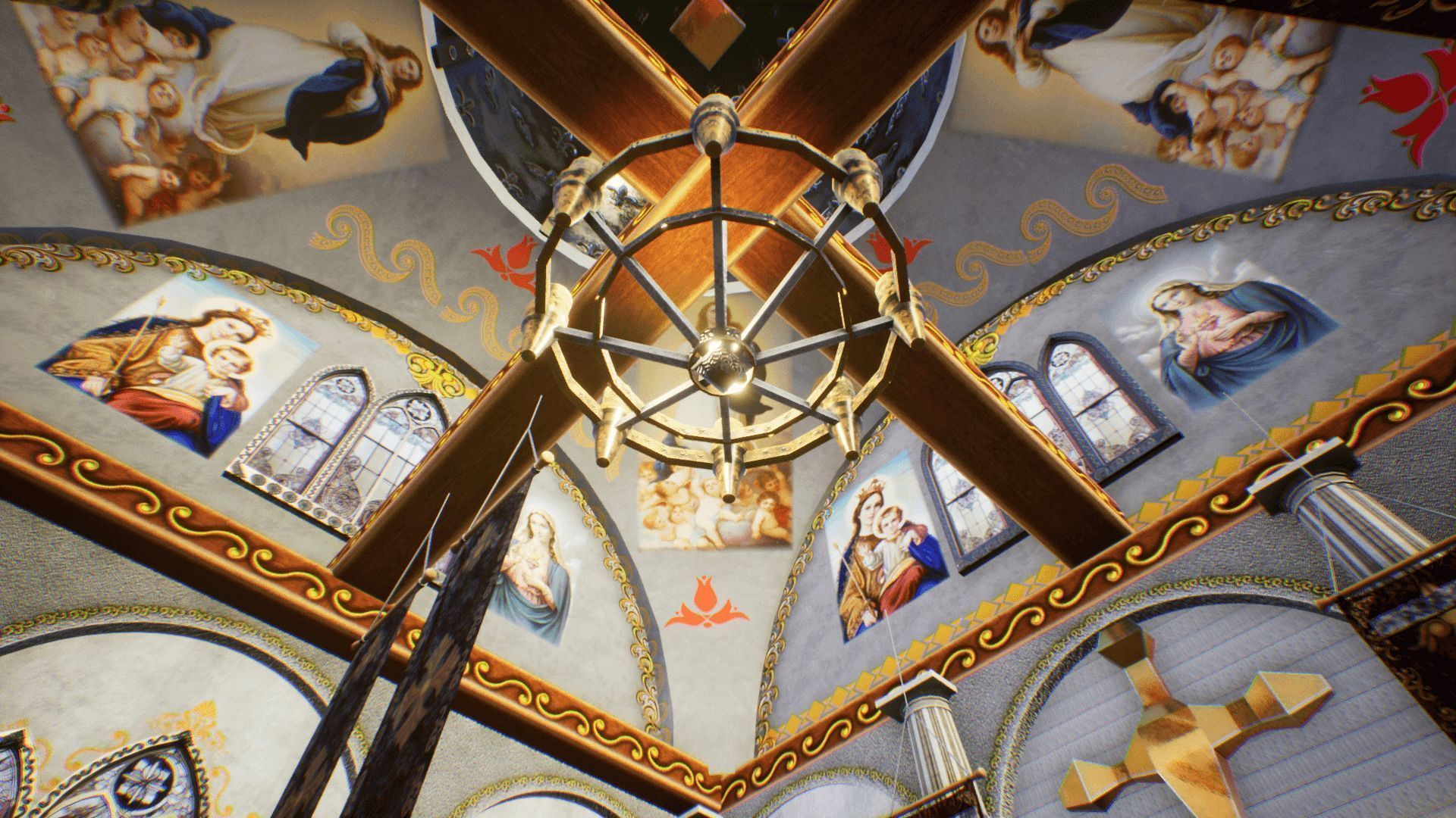 Church 3 Unreal Engine Low-poly 3D model_7