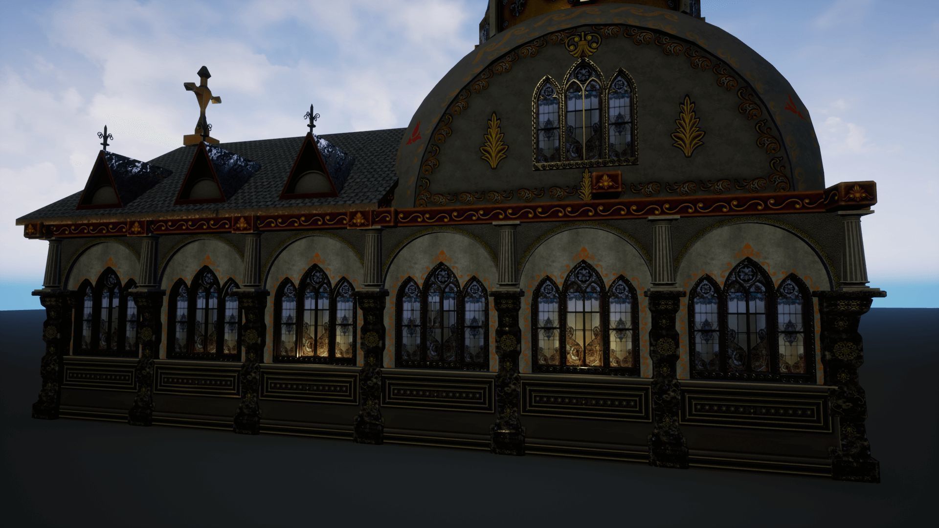 Church 3 Unreal Engine Low-poly 3D model_12