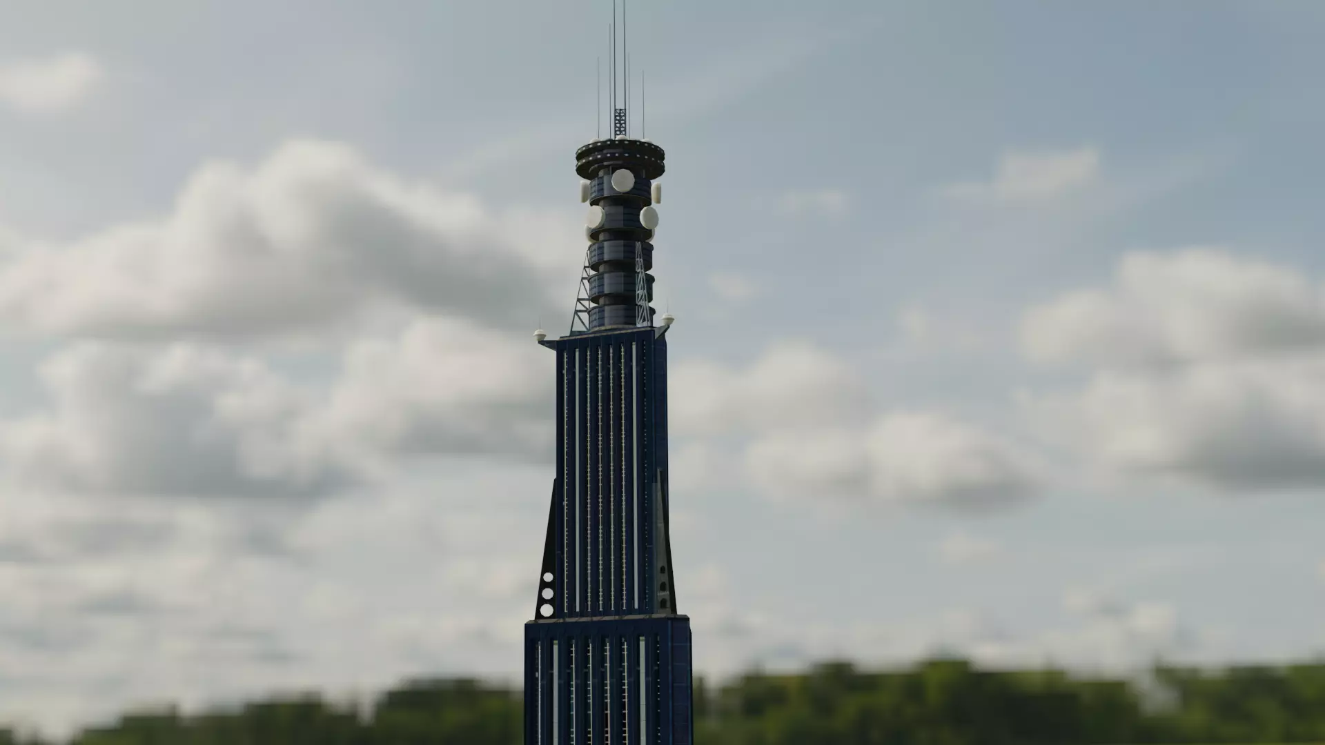 FutureTower1 empire state building in london Free 3D model