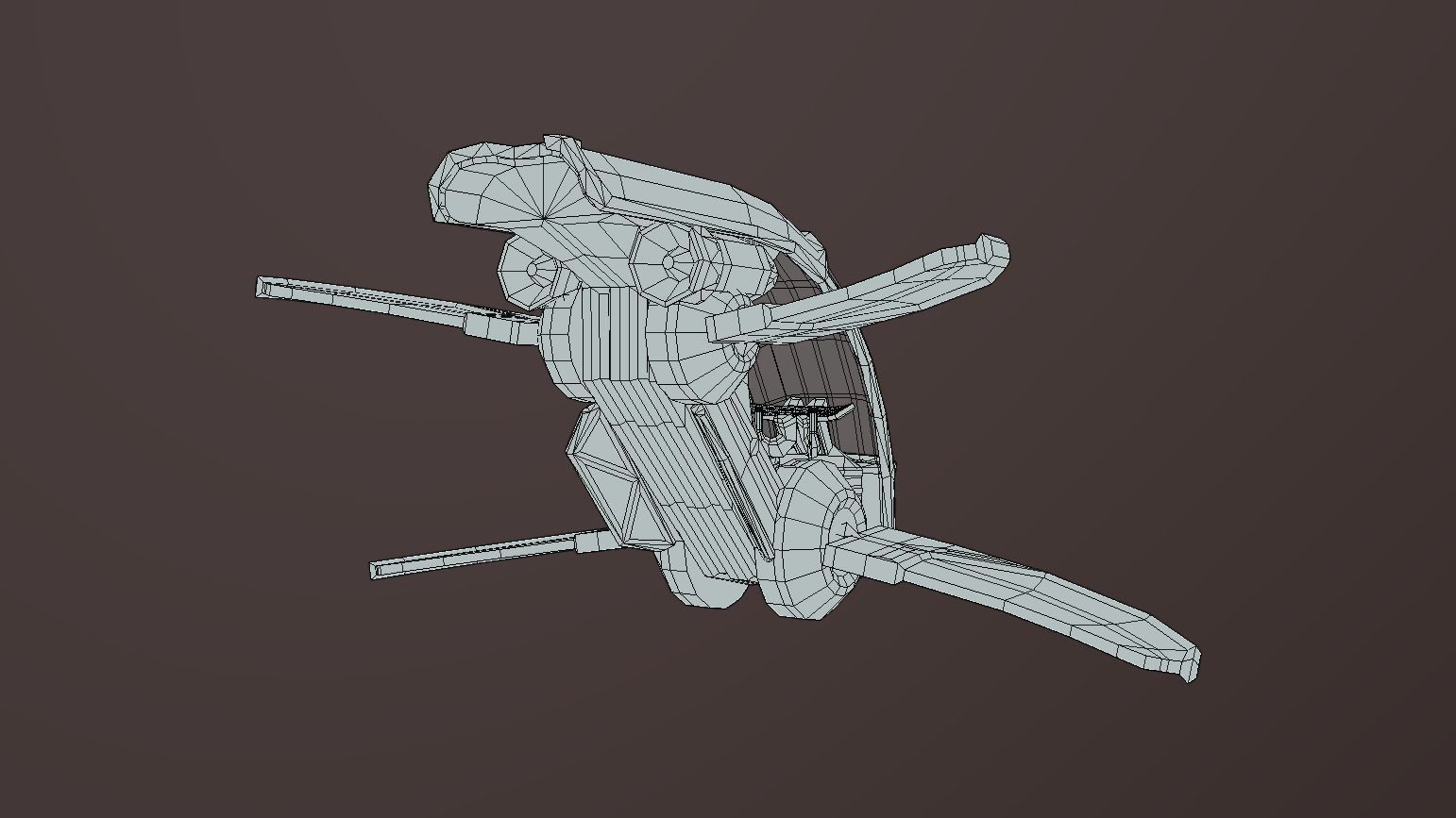 G-360 - Glider Low-poly 3D model_4