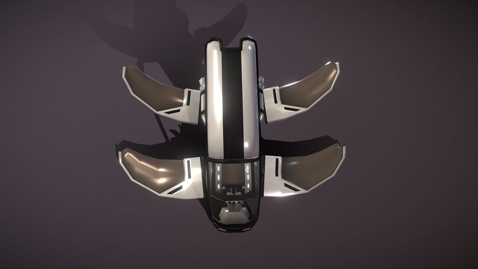 G-360 - Glider Low-poly 3D model_7