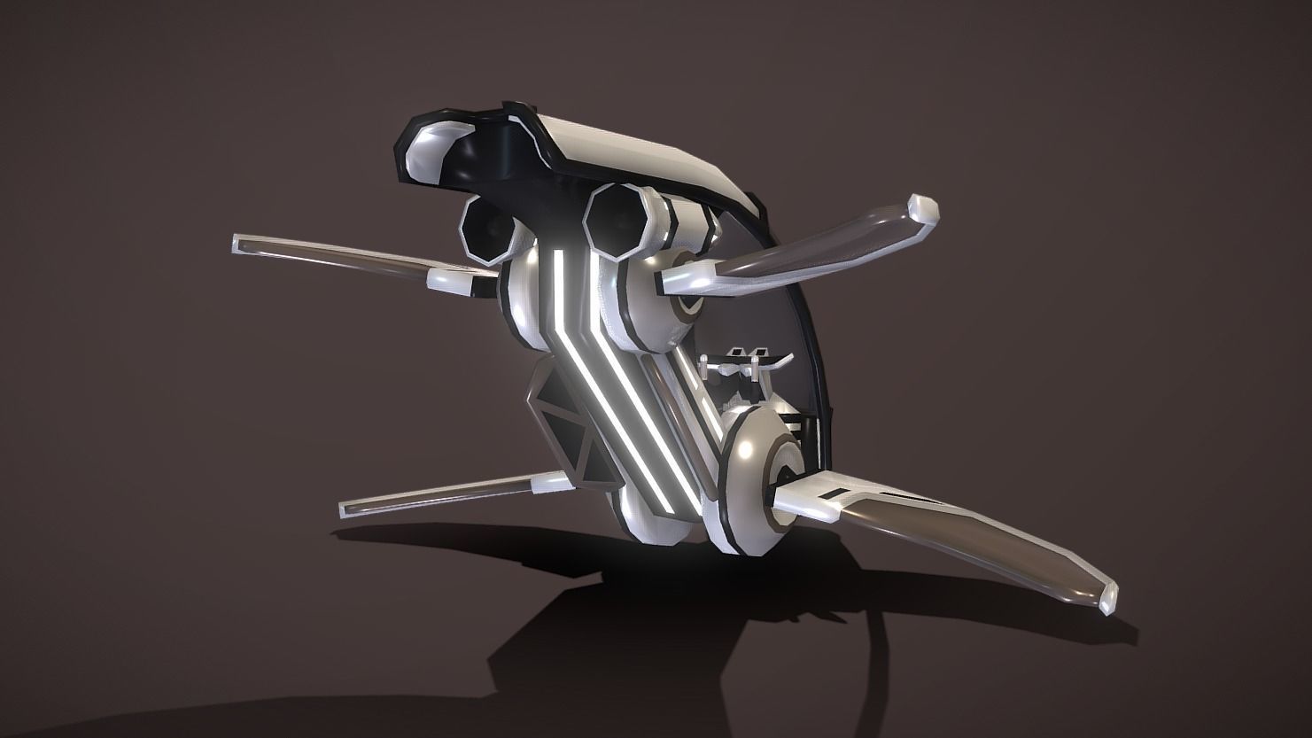 G-360 - Glider Low-poly 3D model_3