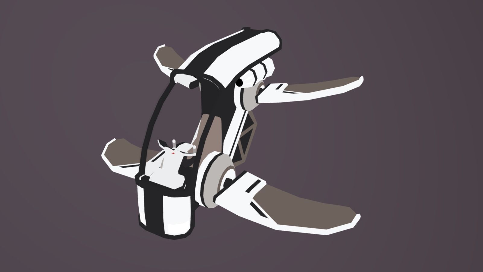 G-360 - Glider Low-poly 3D model_1