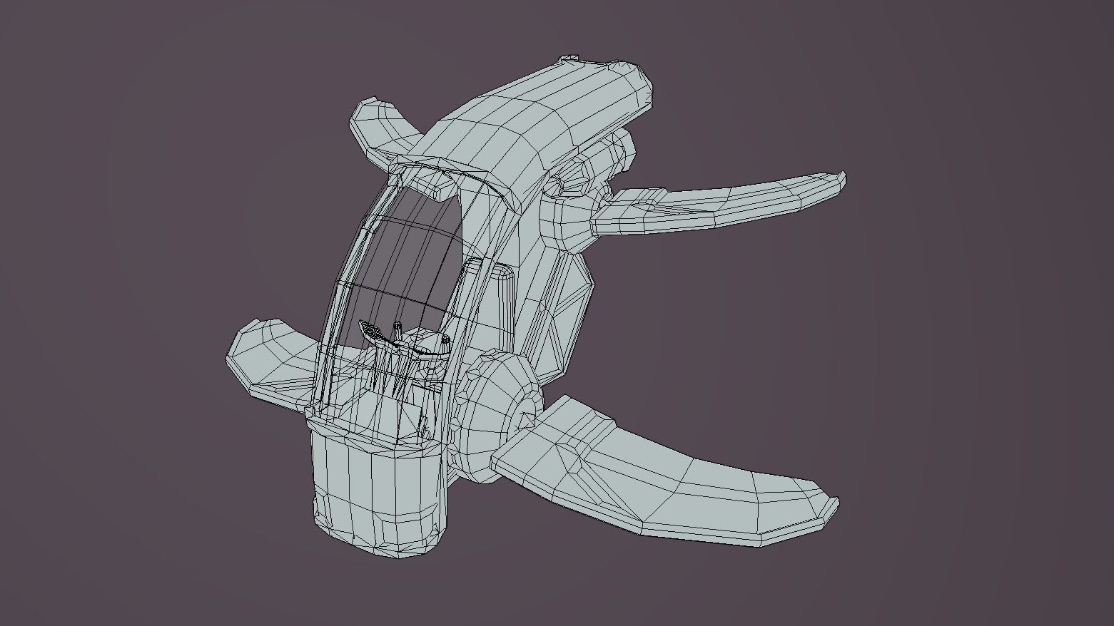 G-360 - Glider Low-poly 3D model_2