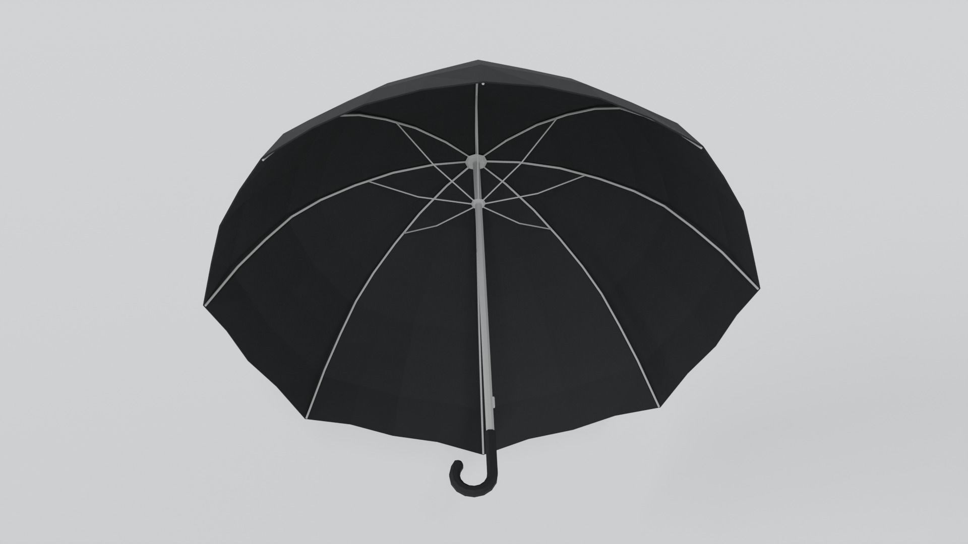 Low Poly Cartoon Umbrella Low-poly 3D model_10