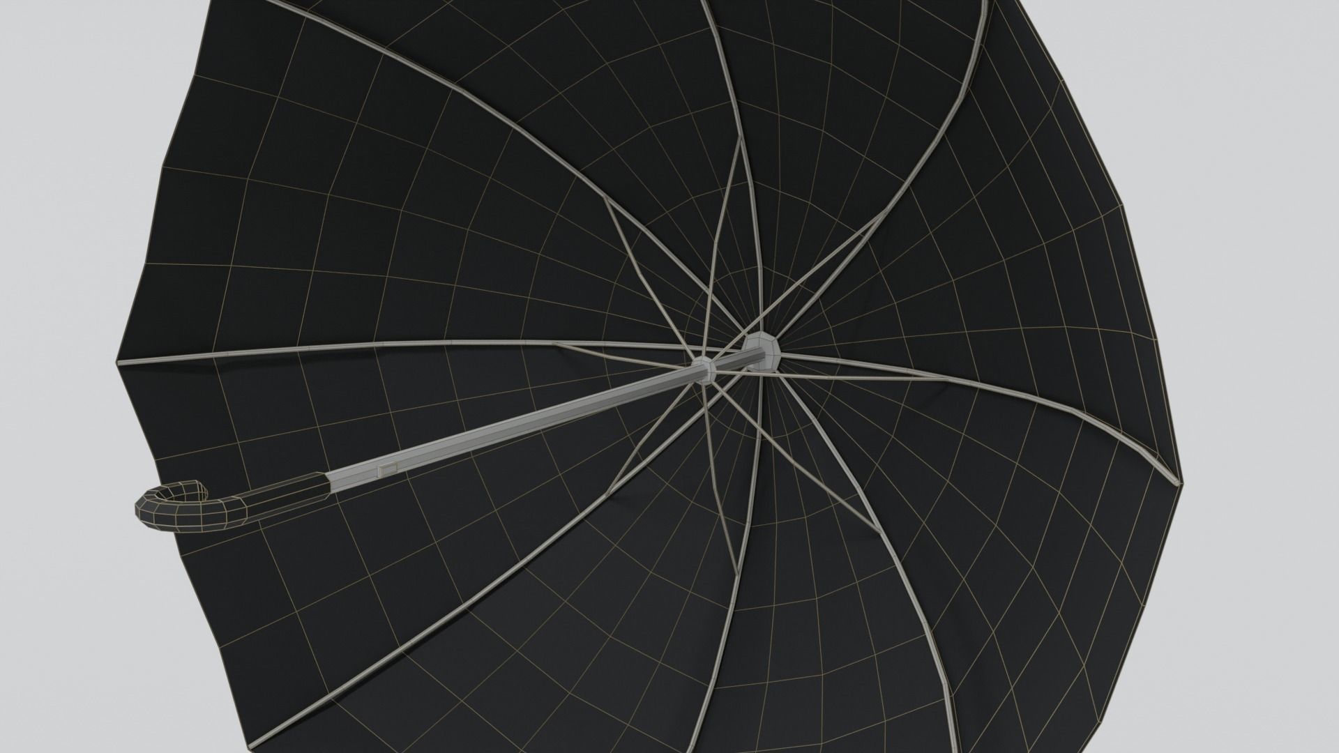 Low Poly Cartoon Umbrella Low-poly 3D model_17