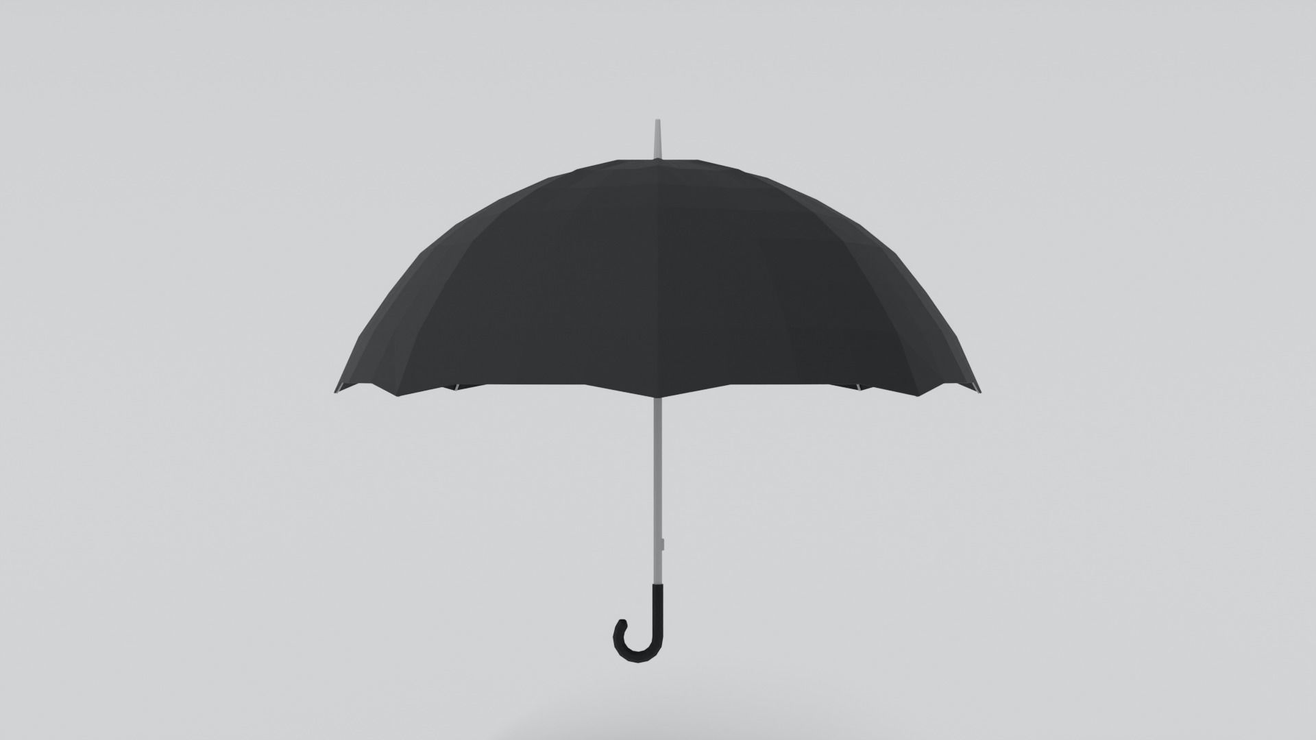 Low Poly Cartoon Umbrella Low-poly 3D model_1