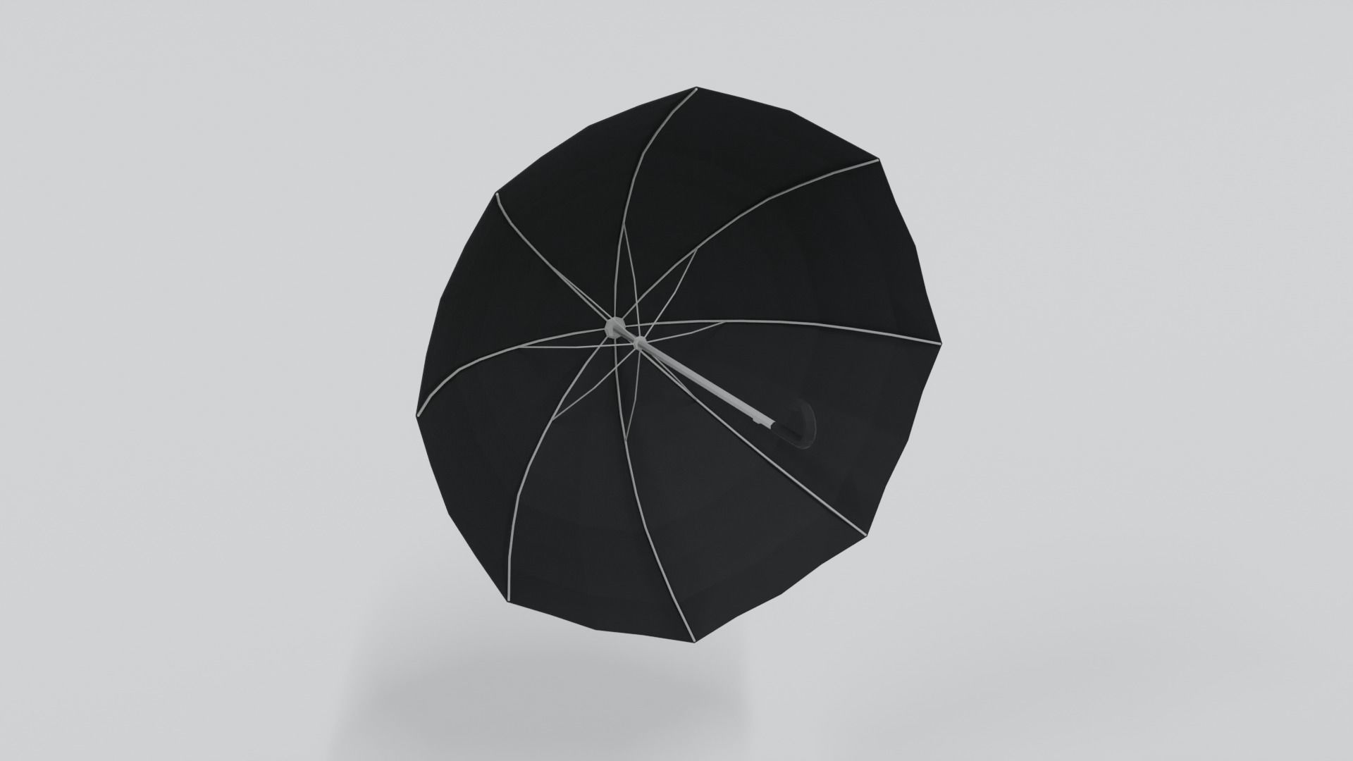Low Poly Cartoon Umbrella Low-poly 3D model_8