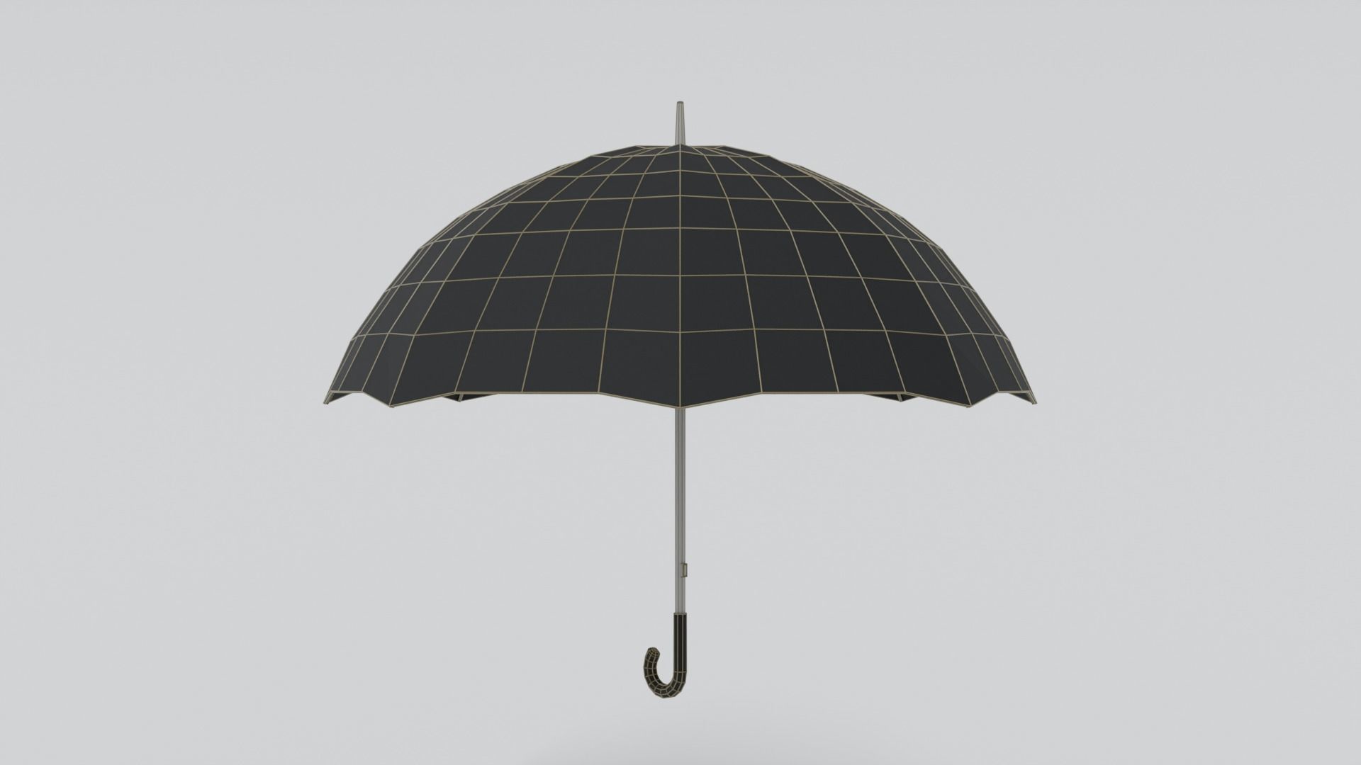 Low Poly Cartoon Umbrella Low-poly 3D model_14