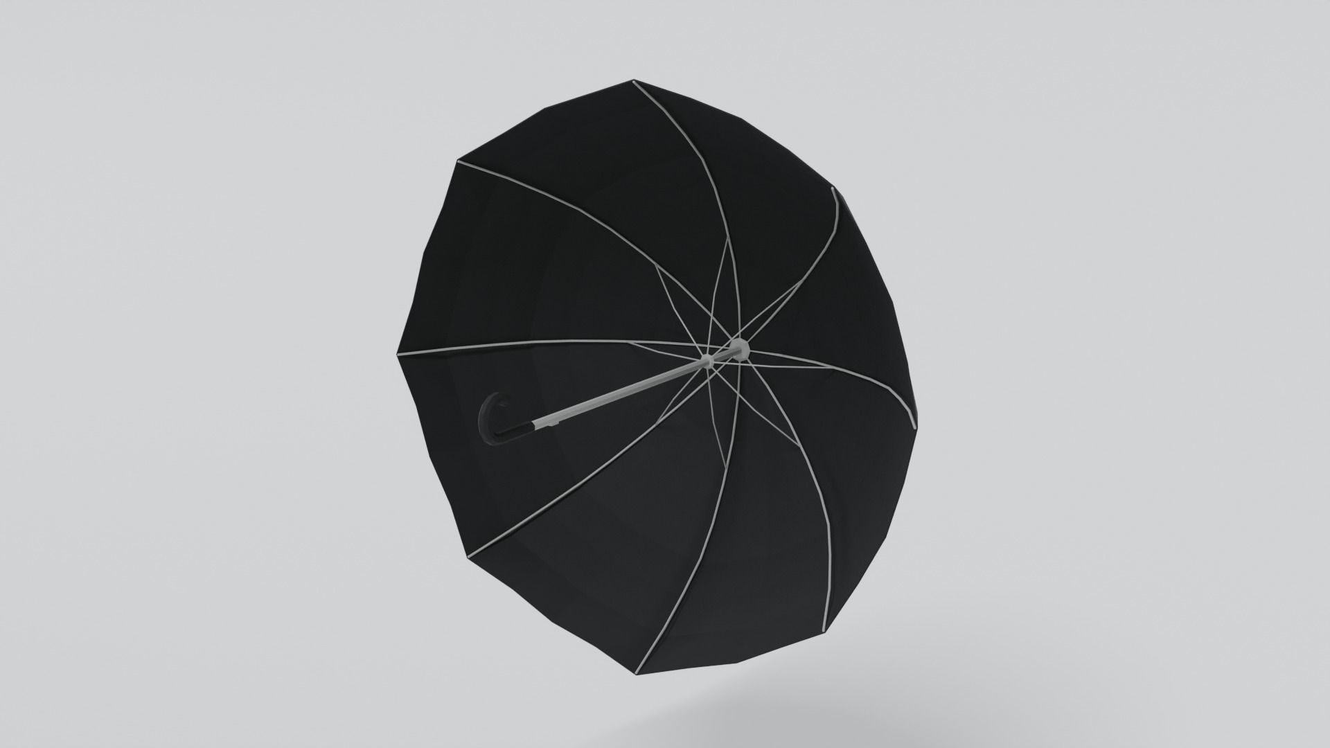 Low Poly Cartoon Umbrella Low-poly 3D model_9