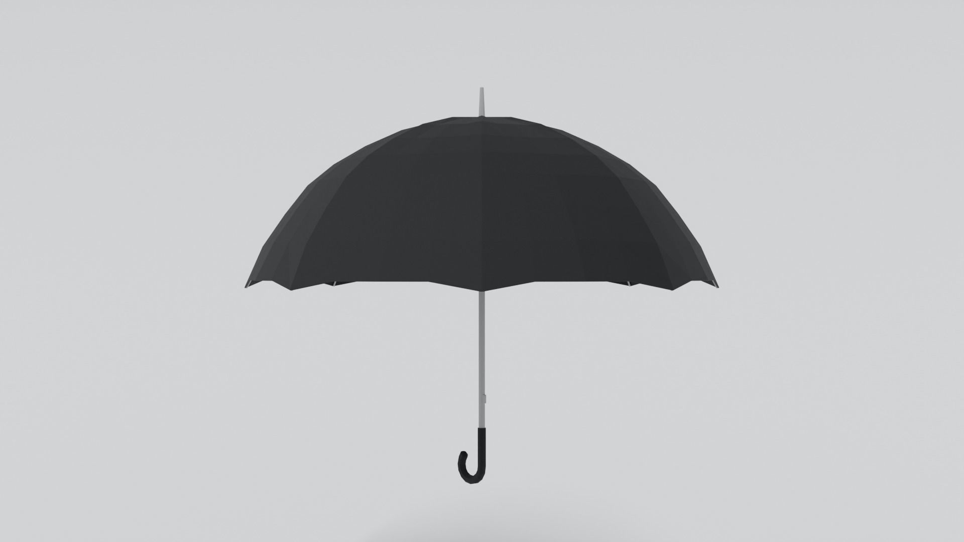 Low Poly Cartoon Umbrella Low-poly 3D model_2