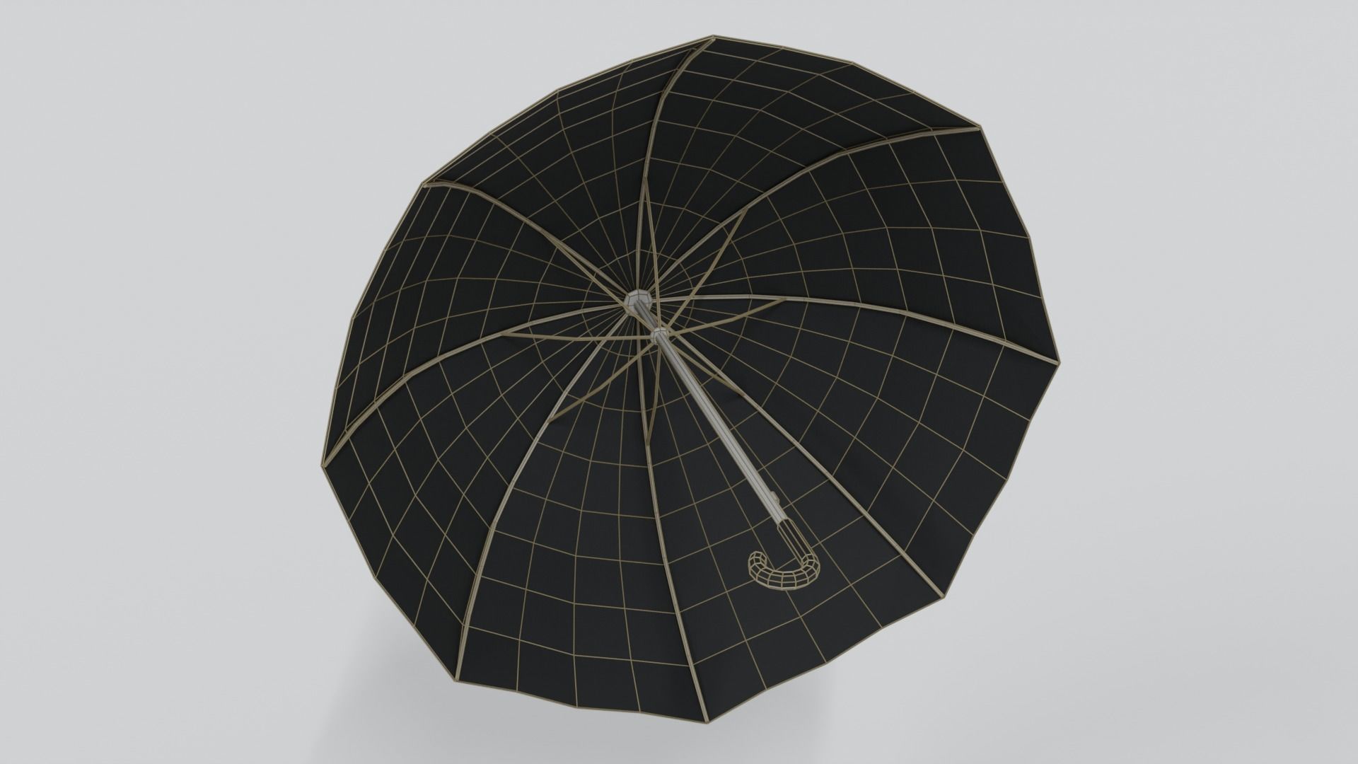 Low Poly Cartoon Umbrella Low-poly 3D model_15