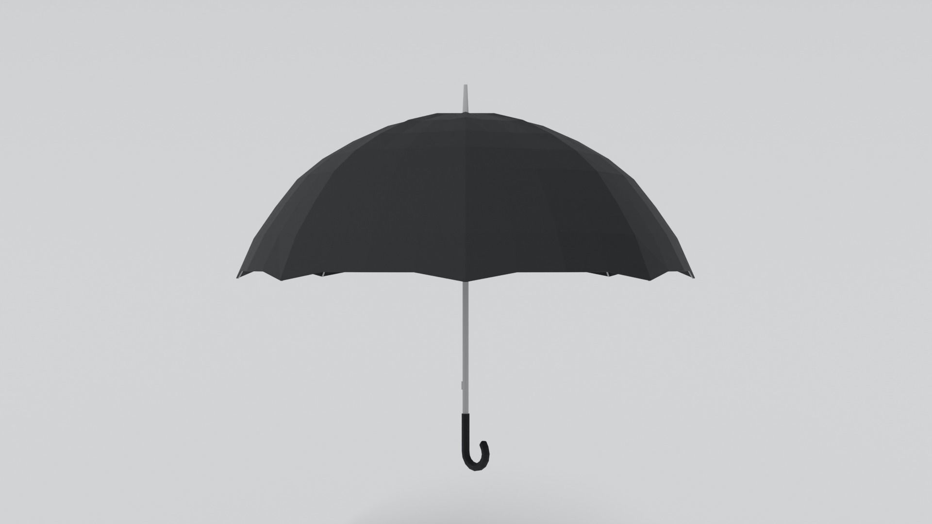 Low Poly Cartoon Umbrella Low-poly 3D model_6