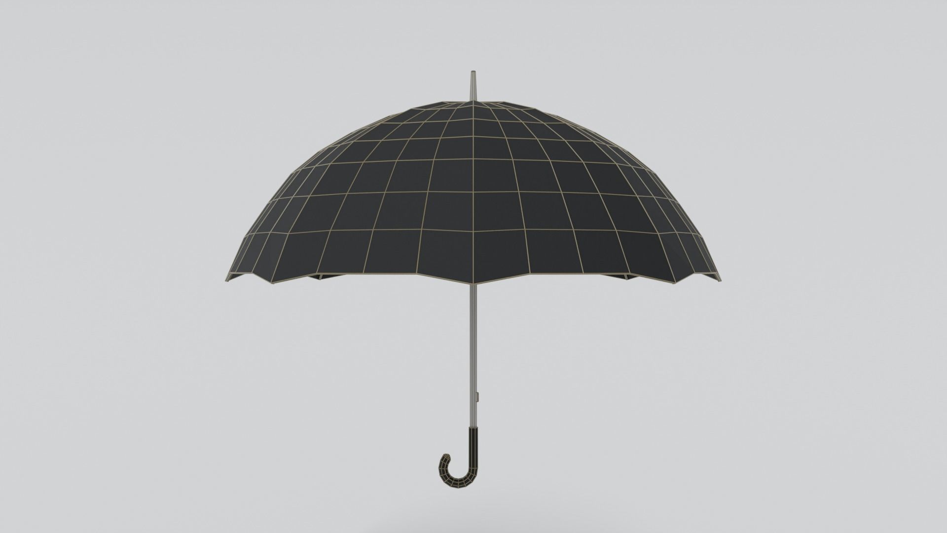 Low Poly Cartoon Umbrella Low-poly 3D model_13
