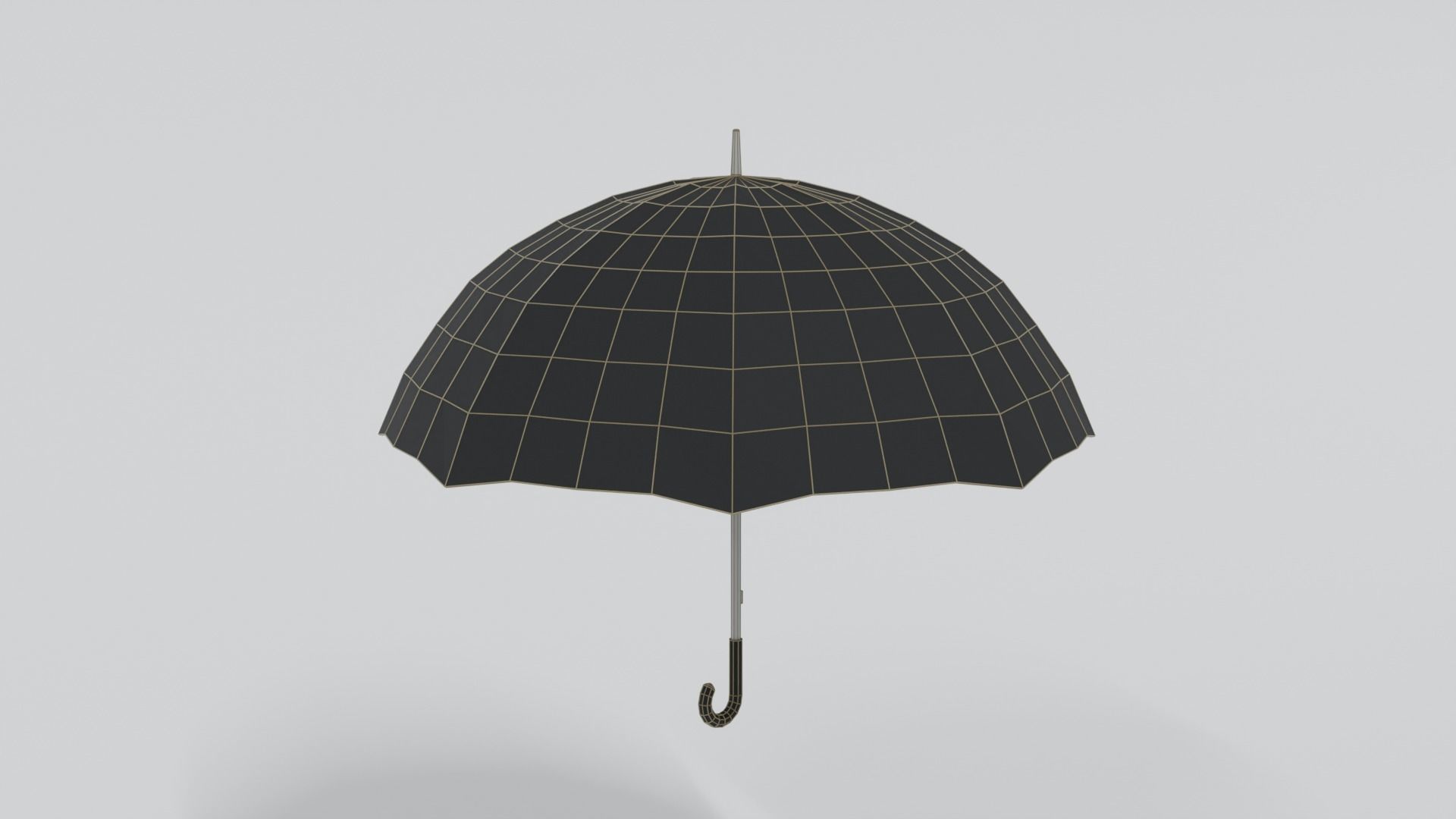 Low Poly Cartoon Umbrella Low-poly 3D model_12
