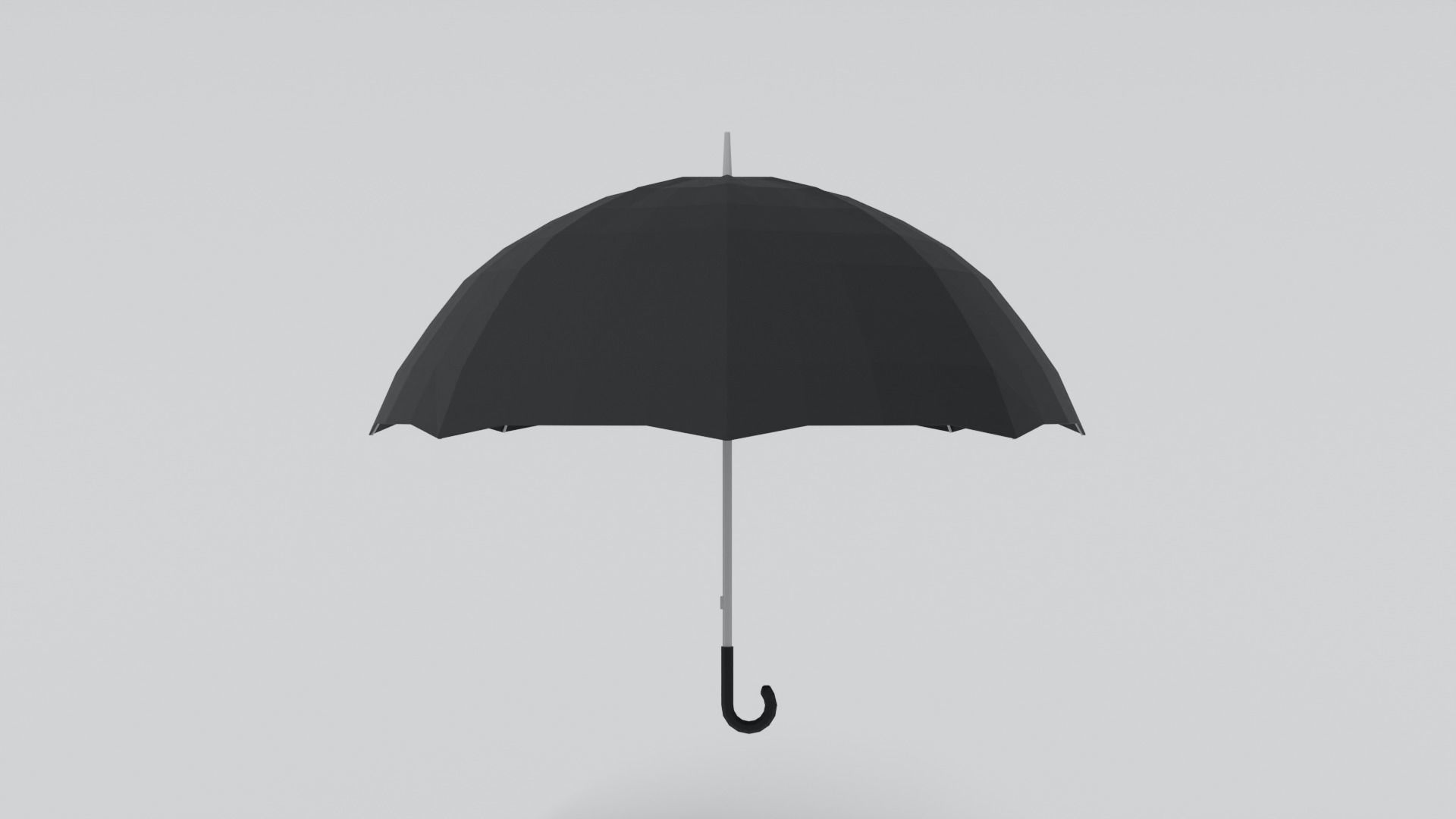 Low Poly Cartoon Umbrella Low-poly 3D model_5