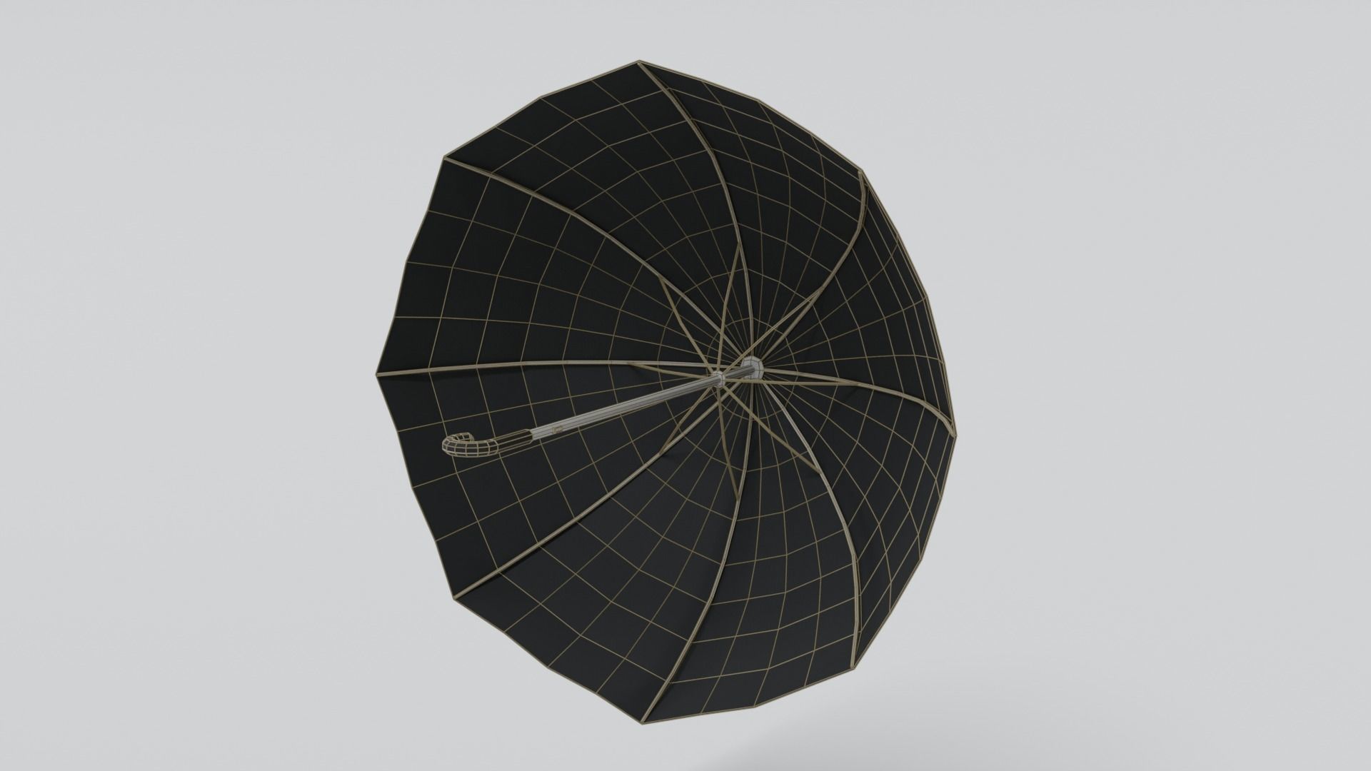 Low Poly Cartoon Umbrella Low-poly 3D model_16