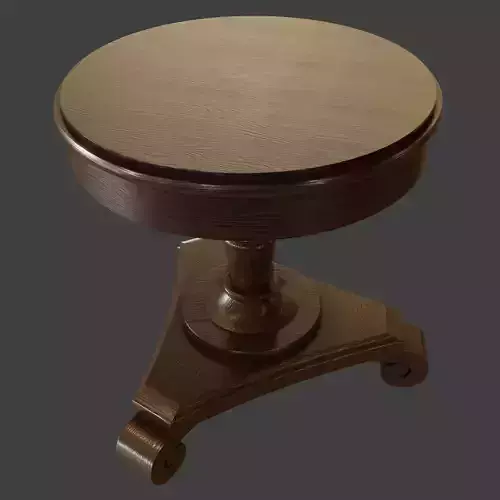 Old Rustic Round Table Free 3D model