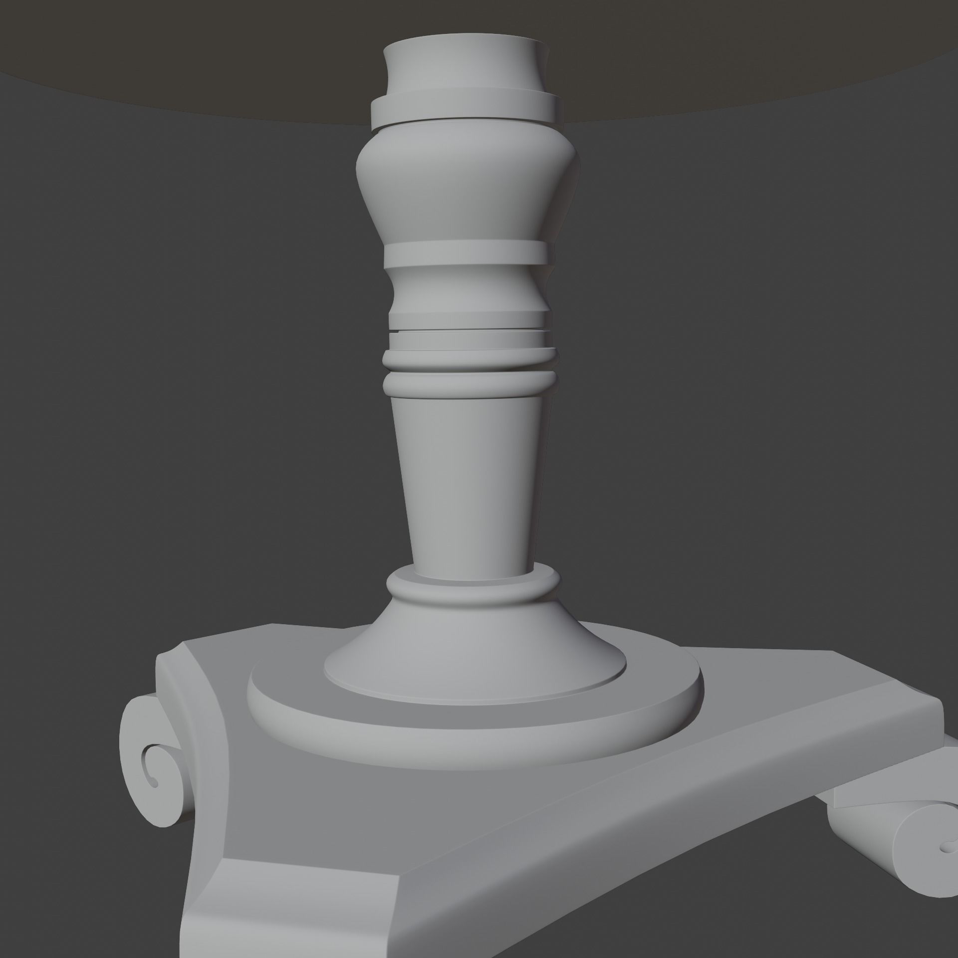 Old Rustic Round Table Free 3D model_4