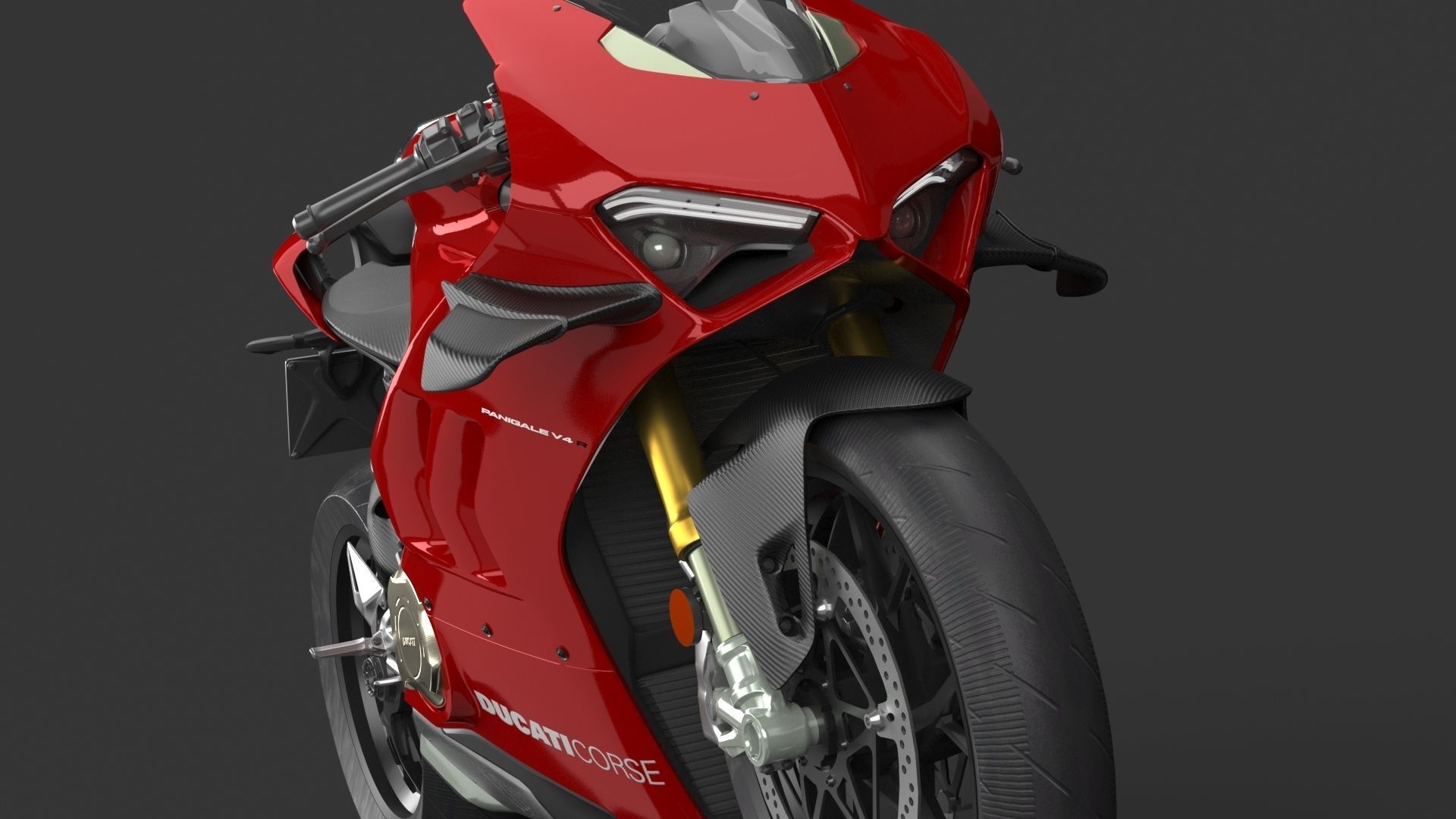 Ducati Panigale V4 R VRay PBR 3D model_9