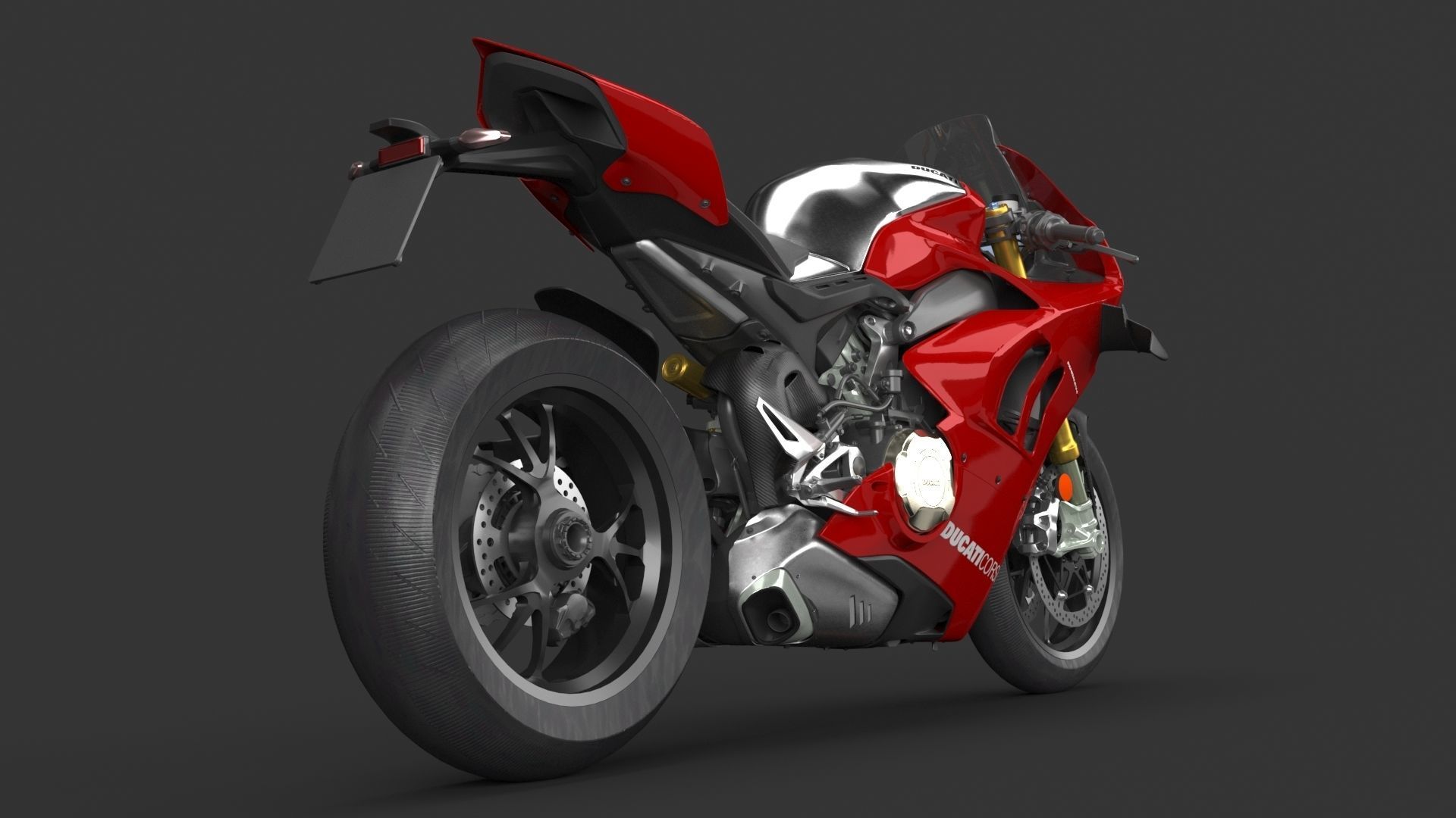 Ducati Panigale V4 R VRay PBR 3D model_2