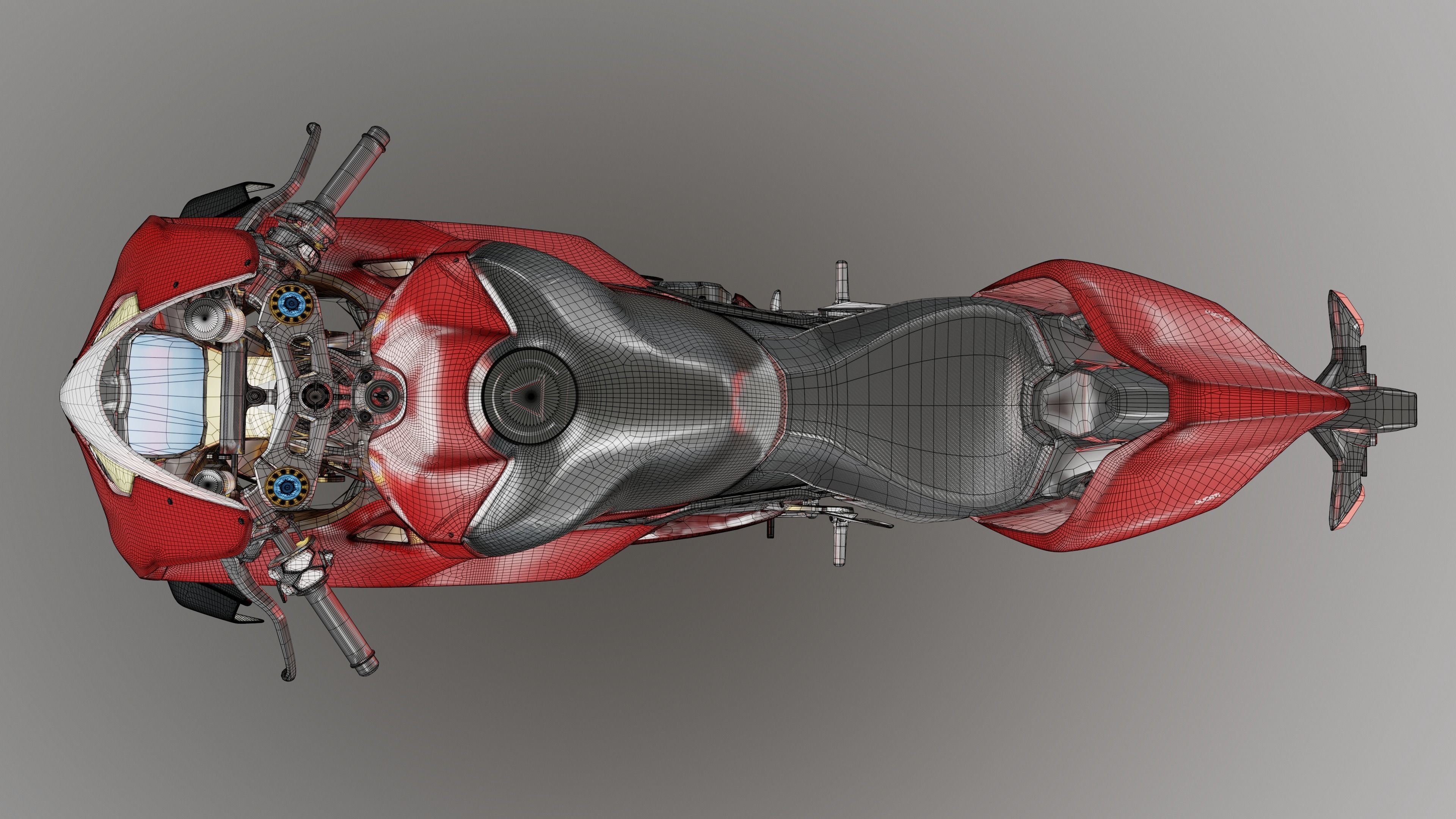 Ducati Panigale V4 R VRay PBR 3D model_12