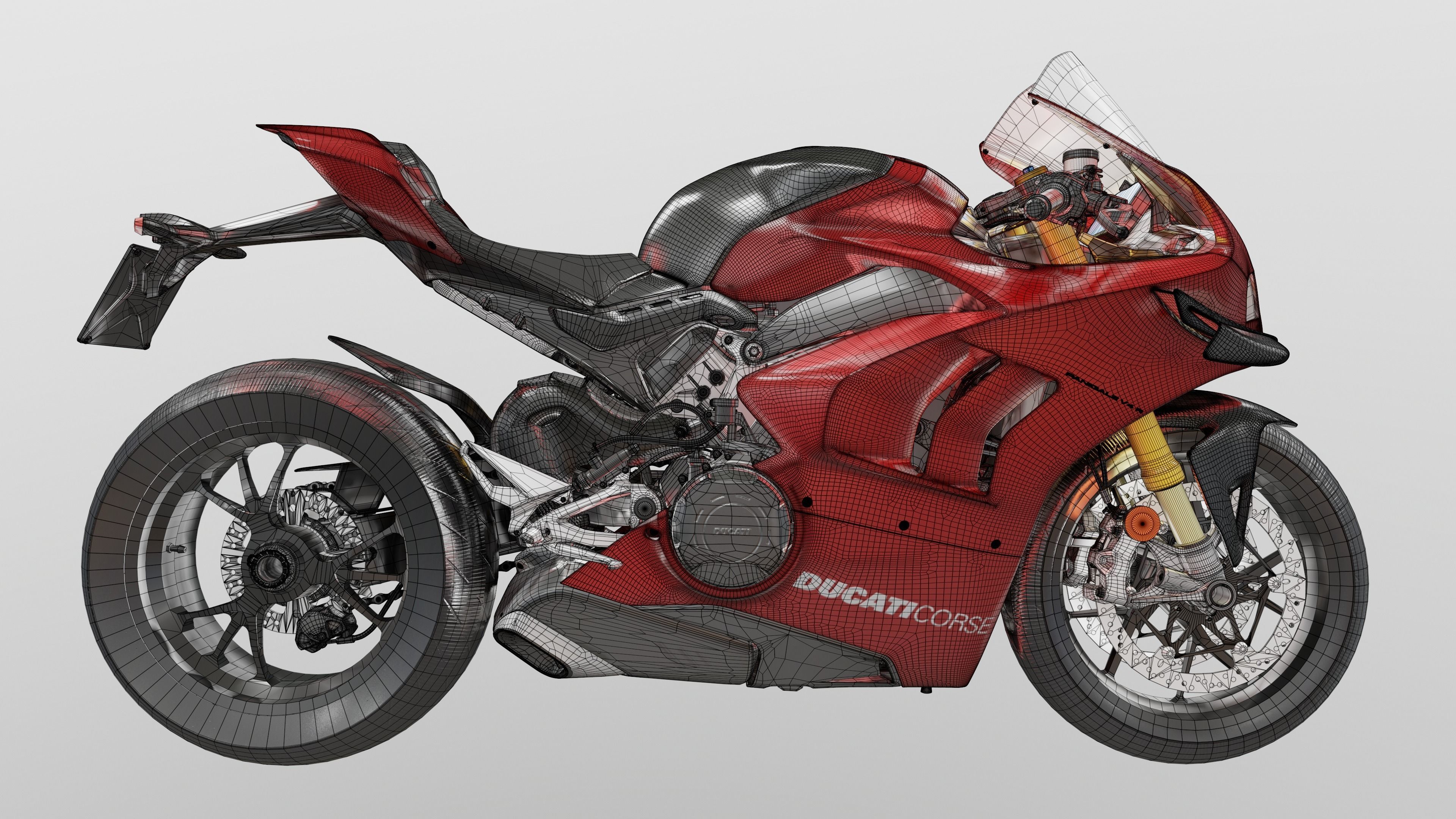 Ducati Panigale V4 R VRay PBR 3D model_10