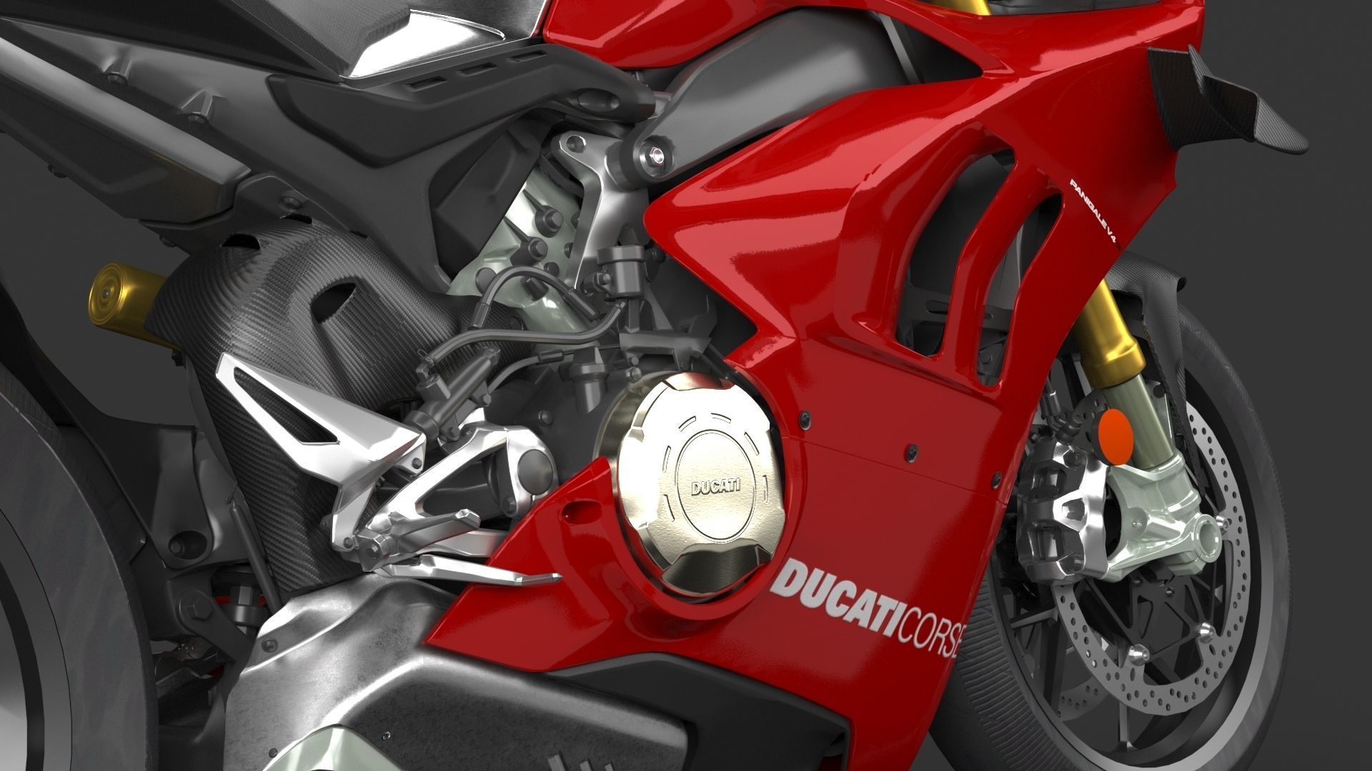 Ducati Panigale V4 R VRay PBR 3D model_7