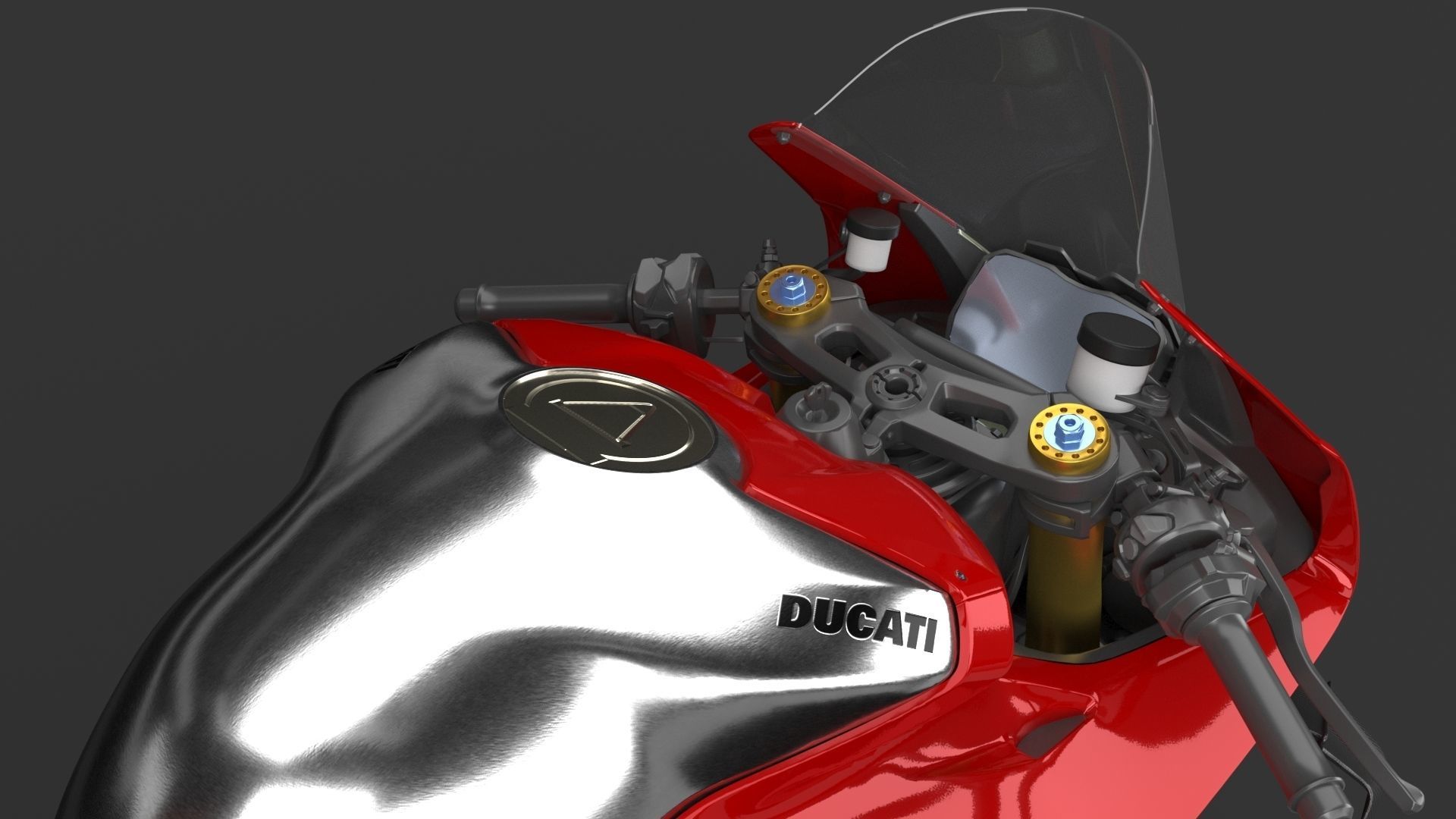 Ducati Panigale V4 R VRay PBR 3D model_5