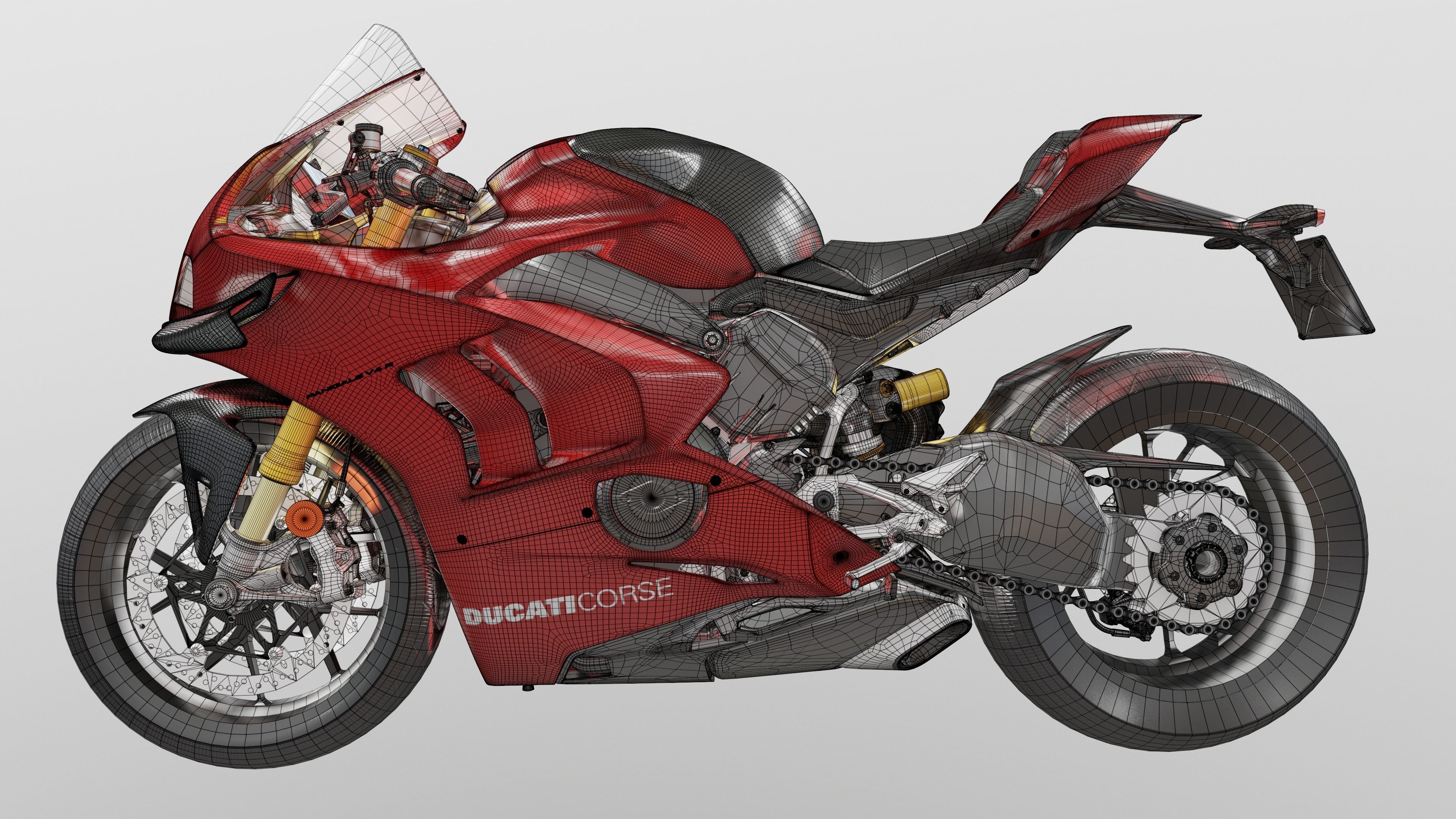 Ducati Panigale V4 R VRay PBR 3D model_11
