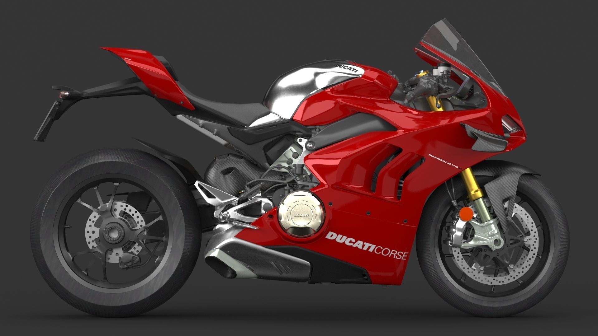 Ducati Panigale V4 R VRay PBR 3D model_1