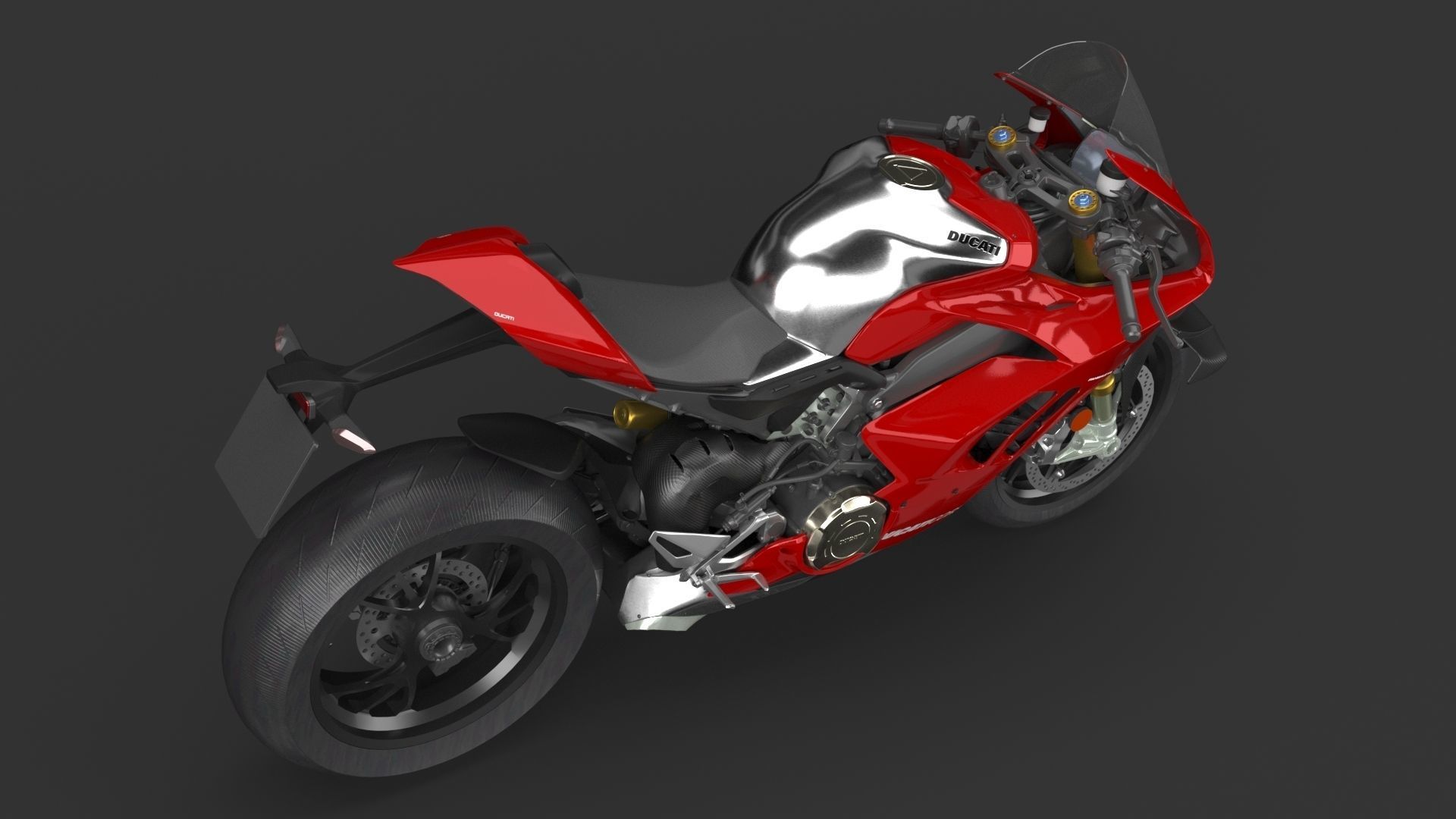 Ducati Panigale V4 R VRay PBR 3D model_3