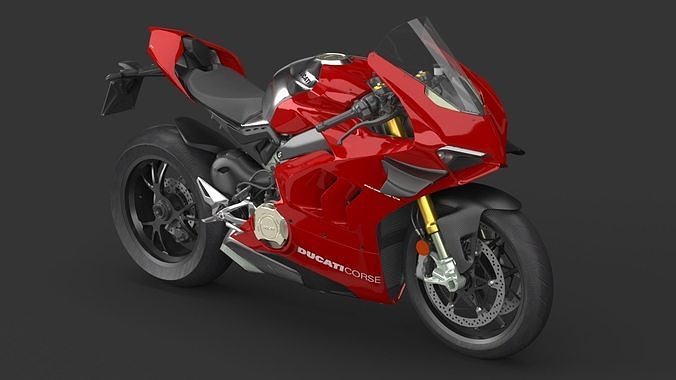 Ducati Panigale V4 R VRay PBR 3D model