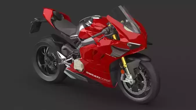 Ducati Panigale V4 R VRay PBR 3D model