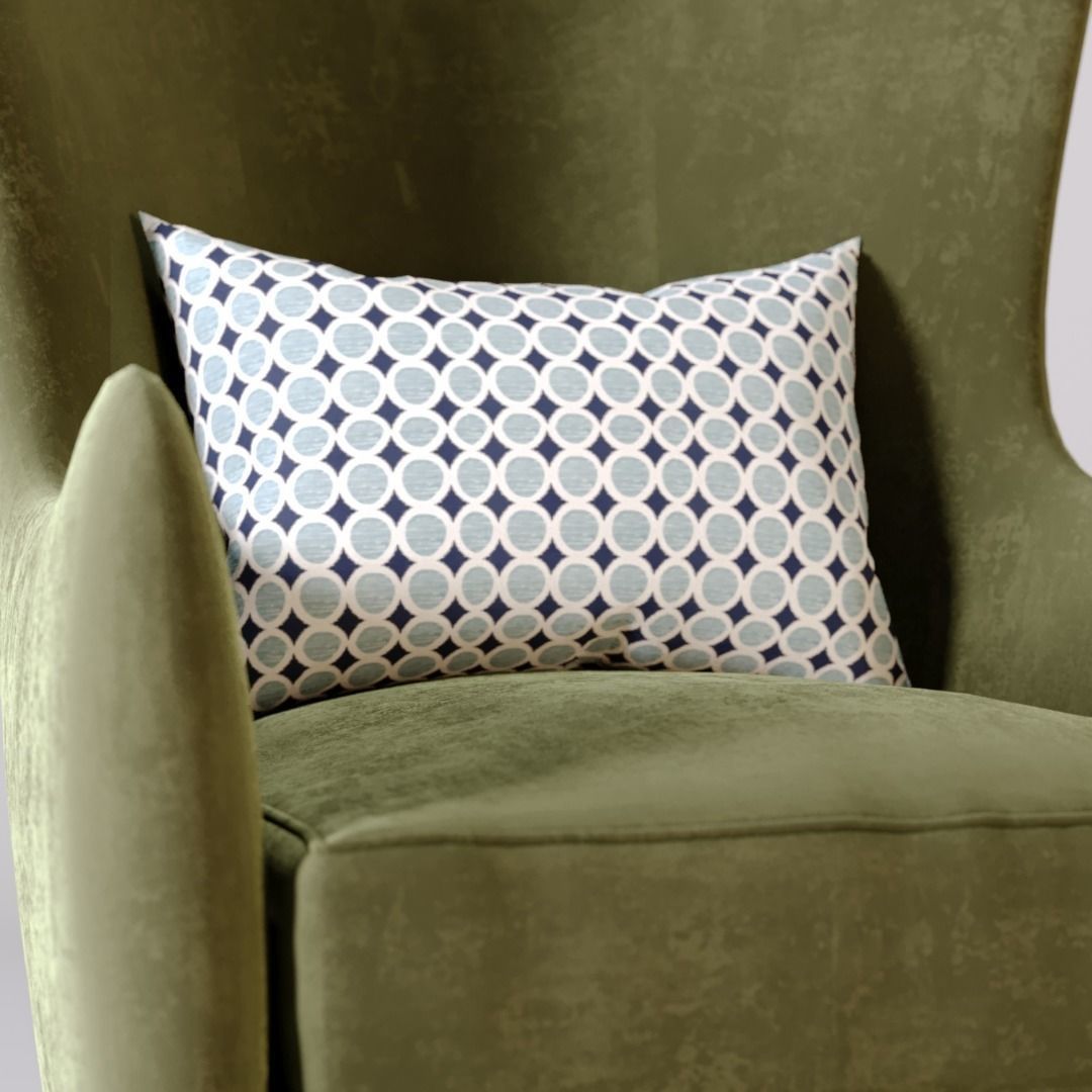 Wing chair 3D model_3