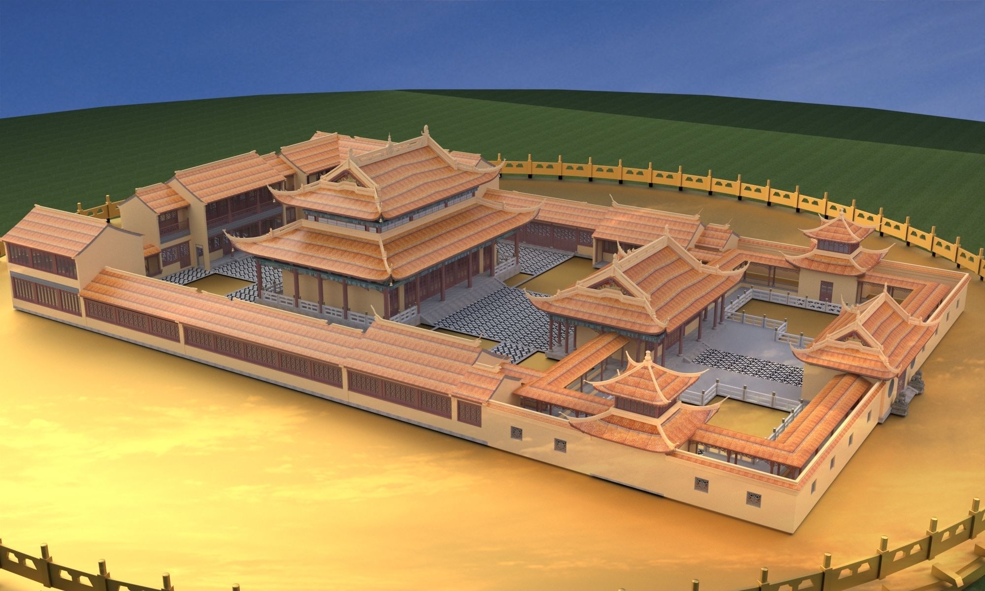 Chinese ancient courtyard house