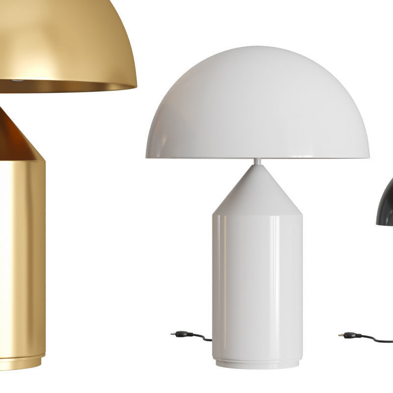 Atollo Metal Table Lamp 3D model_3
