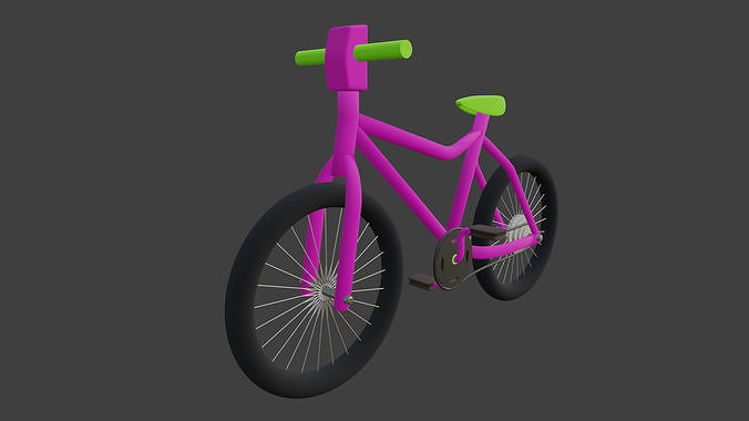 Bike Low Poly bicycle 3D model