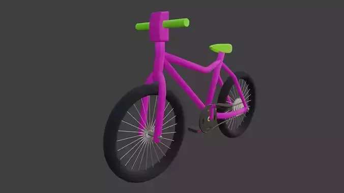 Bike Low Poly bicycle 3D model