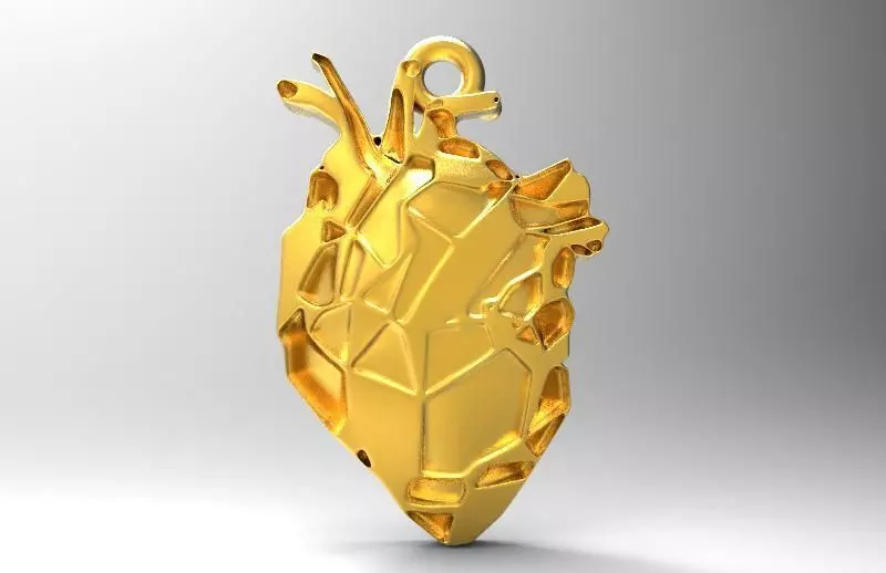 Heart pendant 3D print model