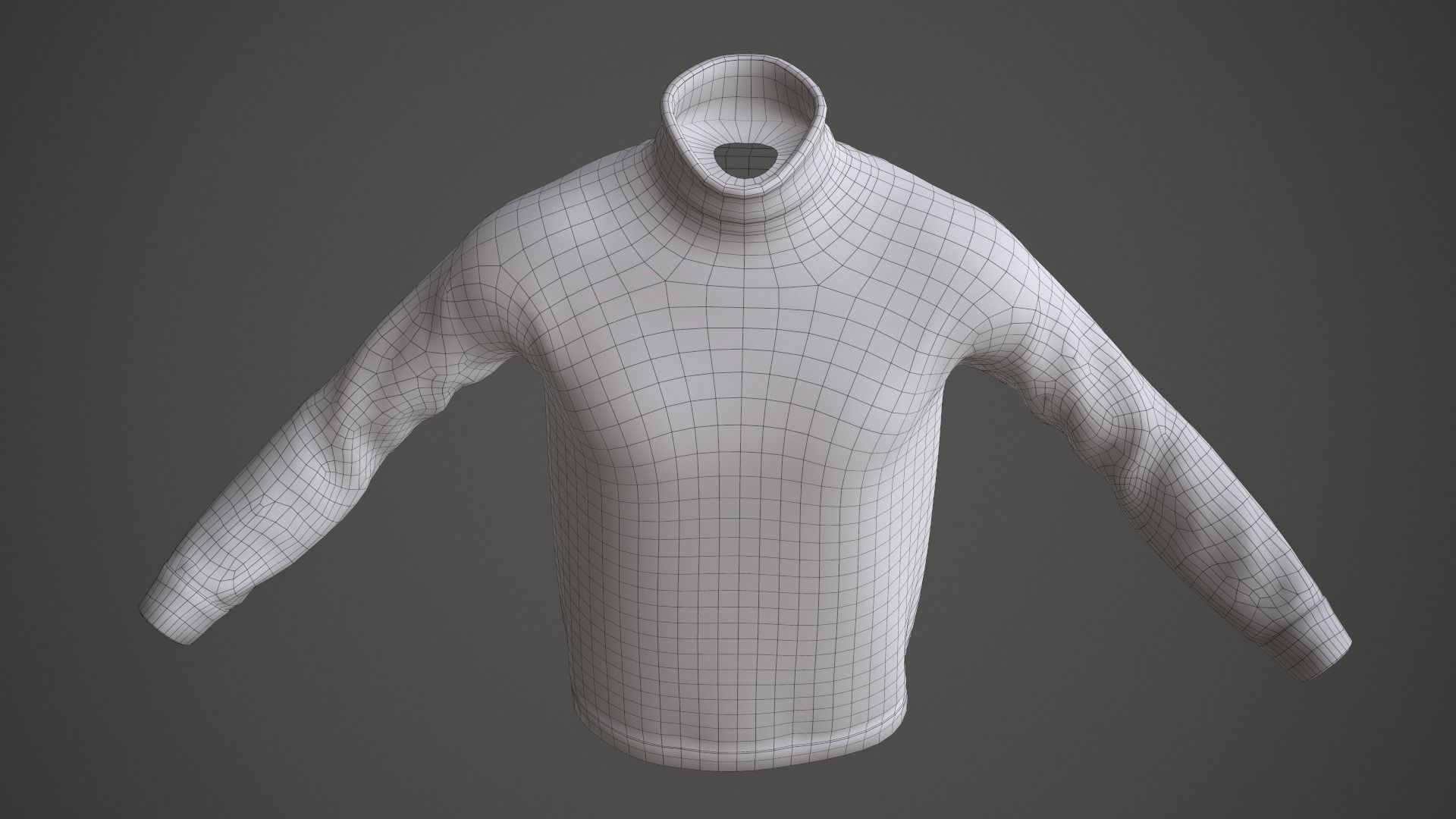 Christmas sweater Low-poly 3D model_20