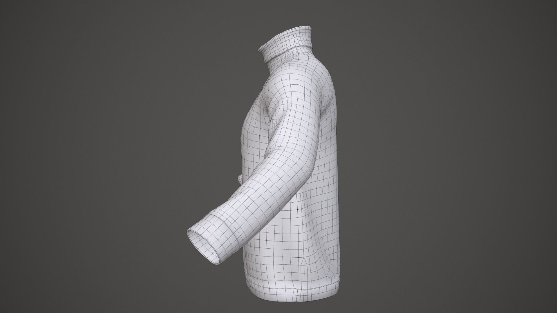 Christmas sweater Low-poly 3D model_17