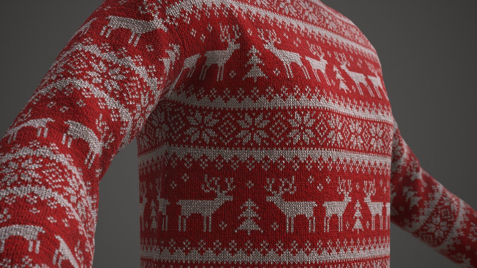 Christmas sweater Low-poly 3D model_11