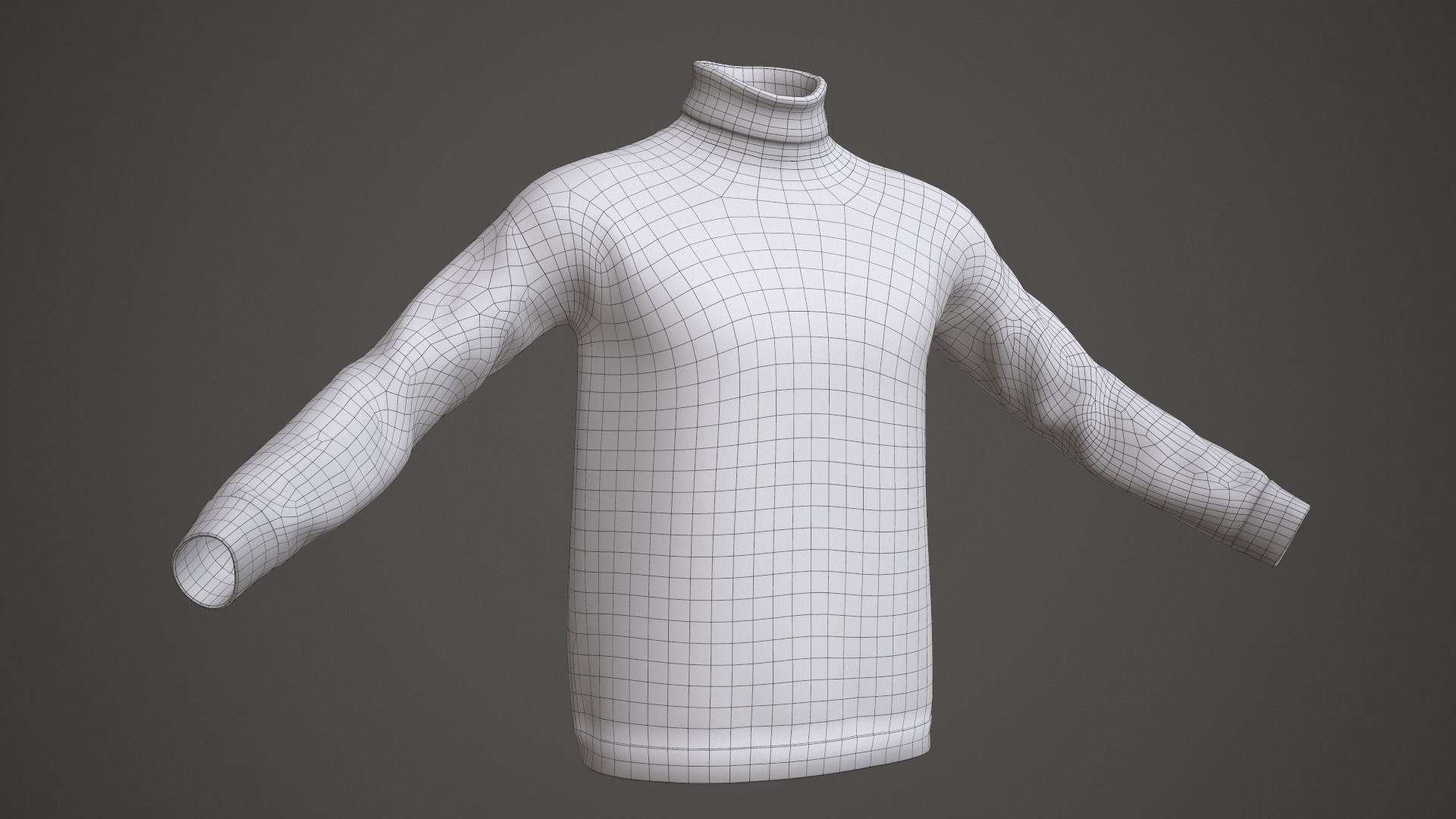 Christmas sweater Low-poly 3D model_15
